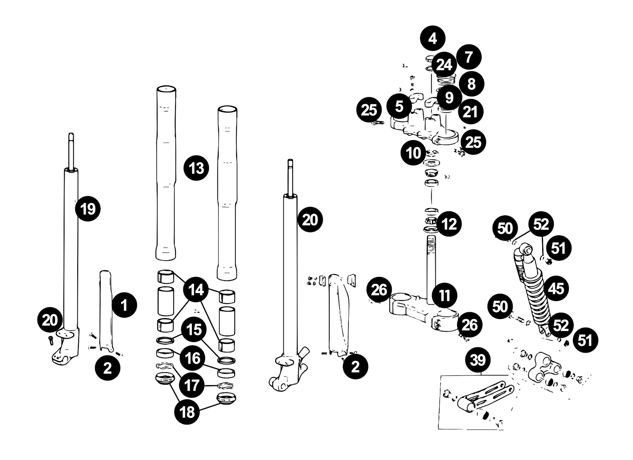 Image of Rieju MRT Ersatzteile Gabel / Stossdämpfer PRO SM