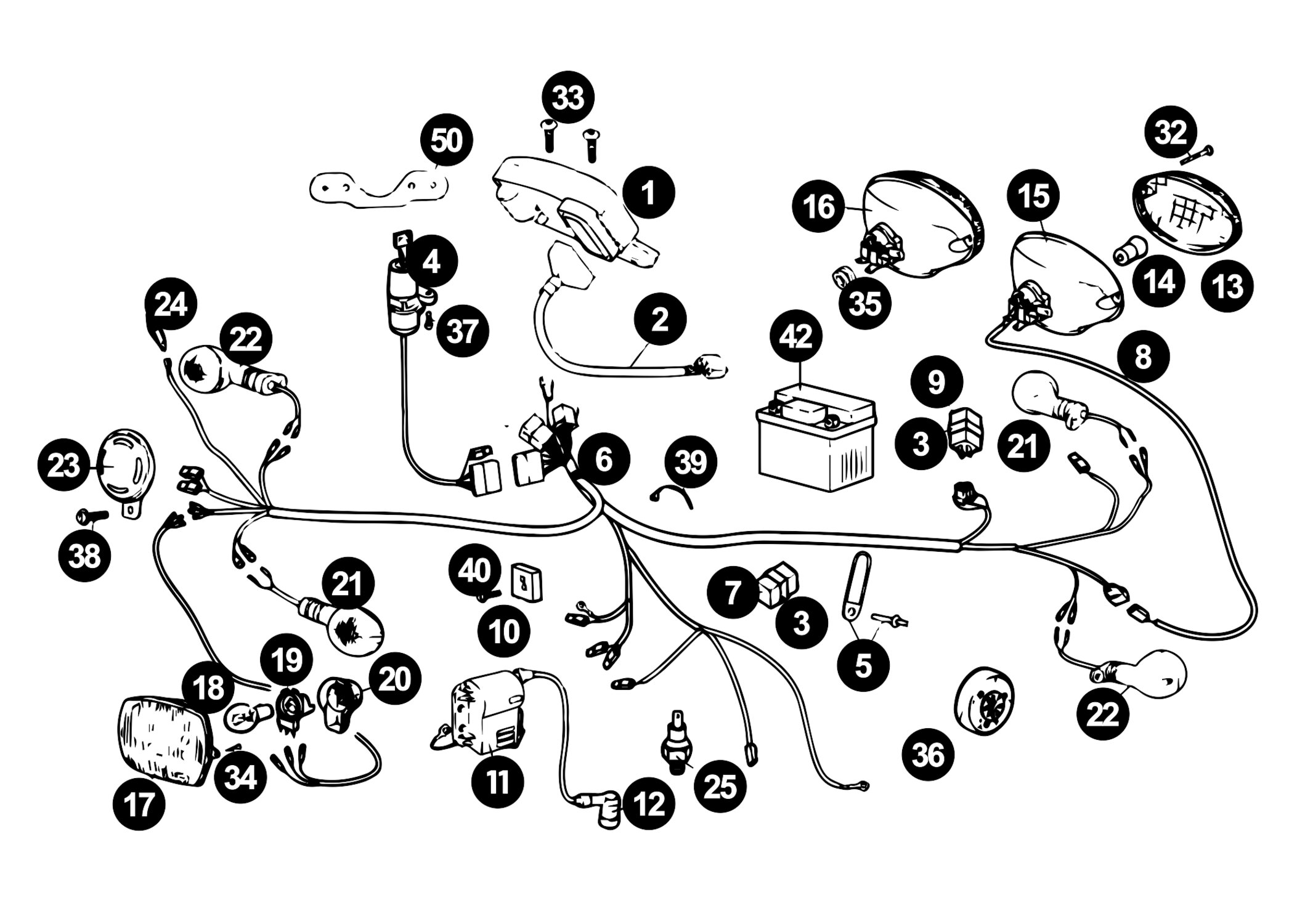 Image of Rieju SMX Ersatzteile Elektrik / Tacho / Beleuchtung