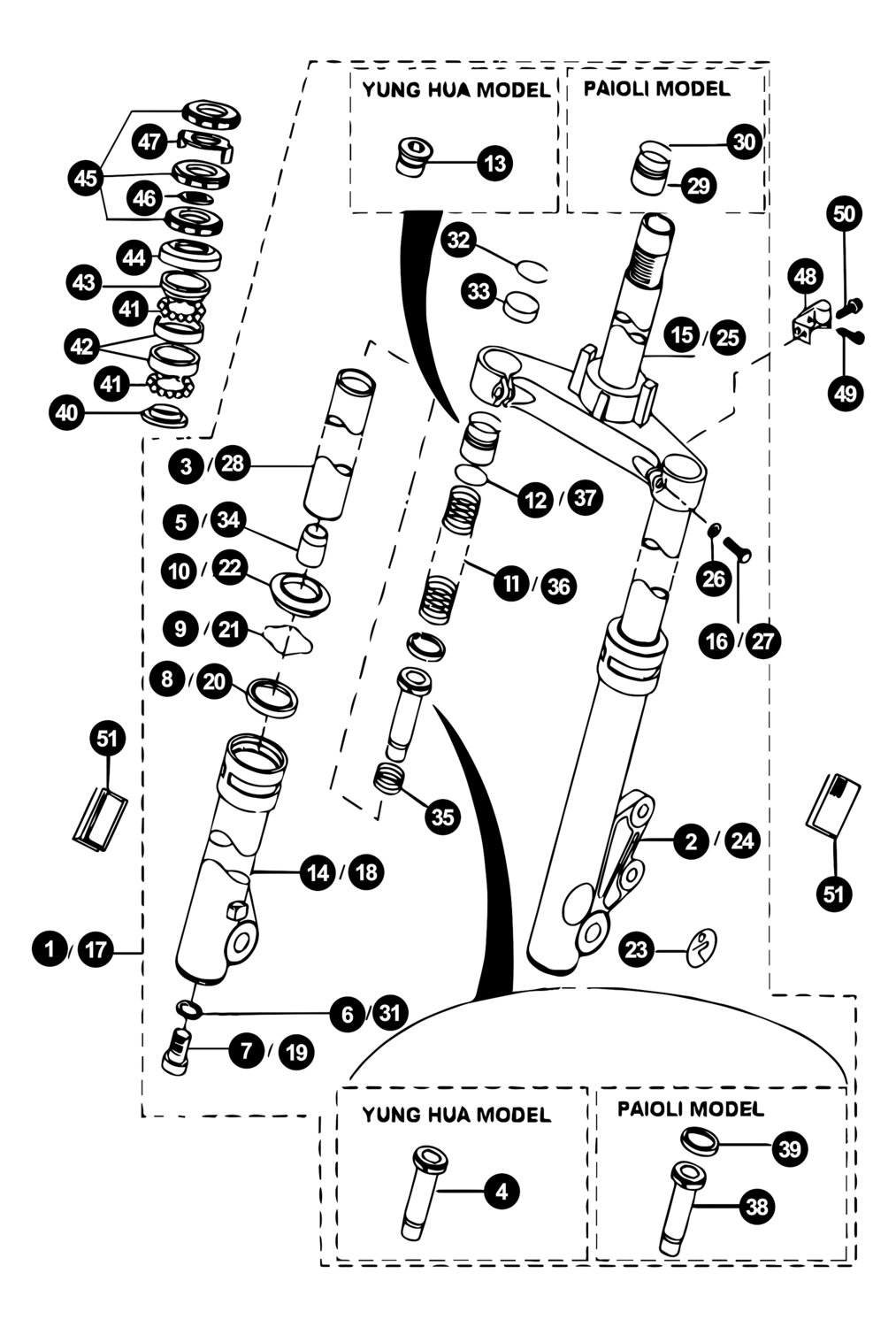Image of Yamaha BWs Ersatzteile Gabel