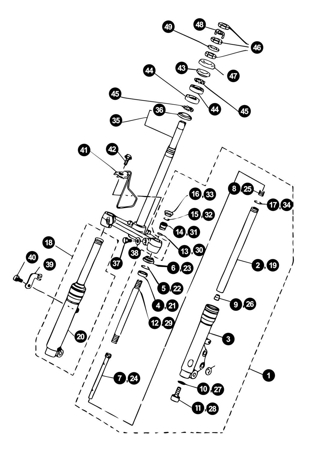 Image of Yamaha Neos ab '08 Ersatzteile Gabel