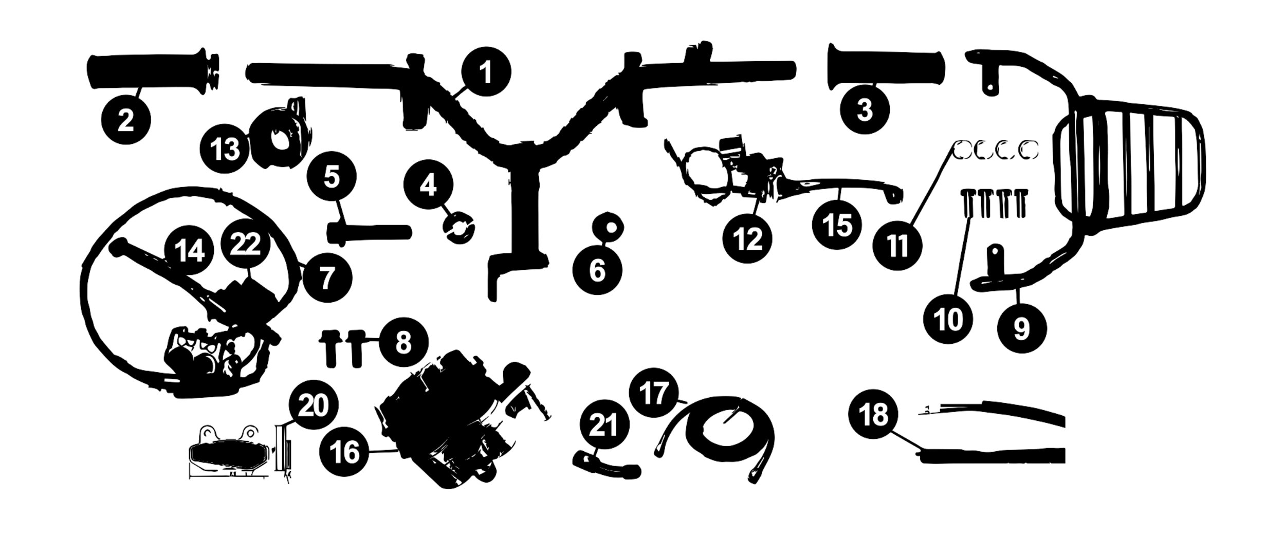 Image of Kreidler Flory Ersatzteile Lenker / Bremse / Gepäckträger