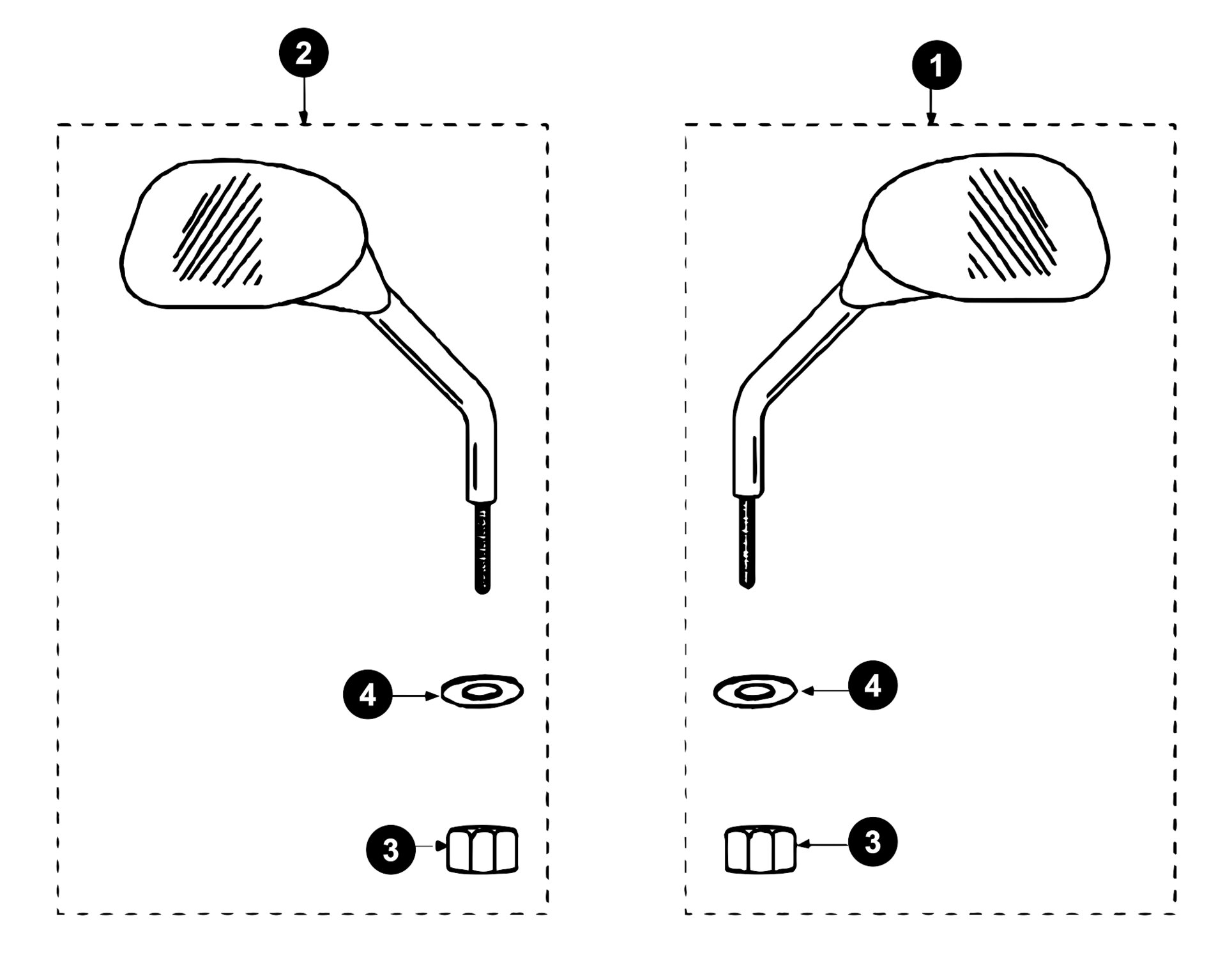 Image of Peugeot Vivacity Ersatzteile Spiegel