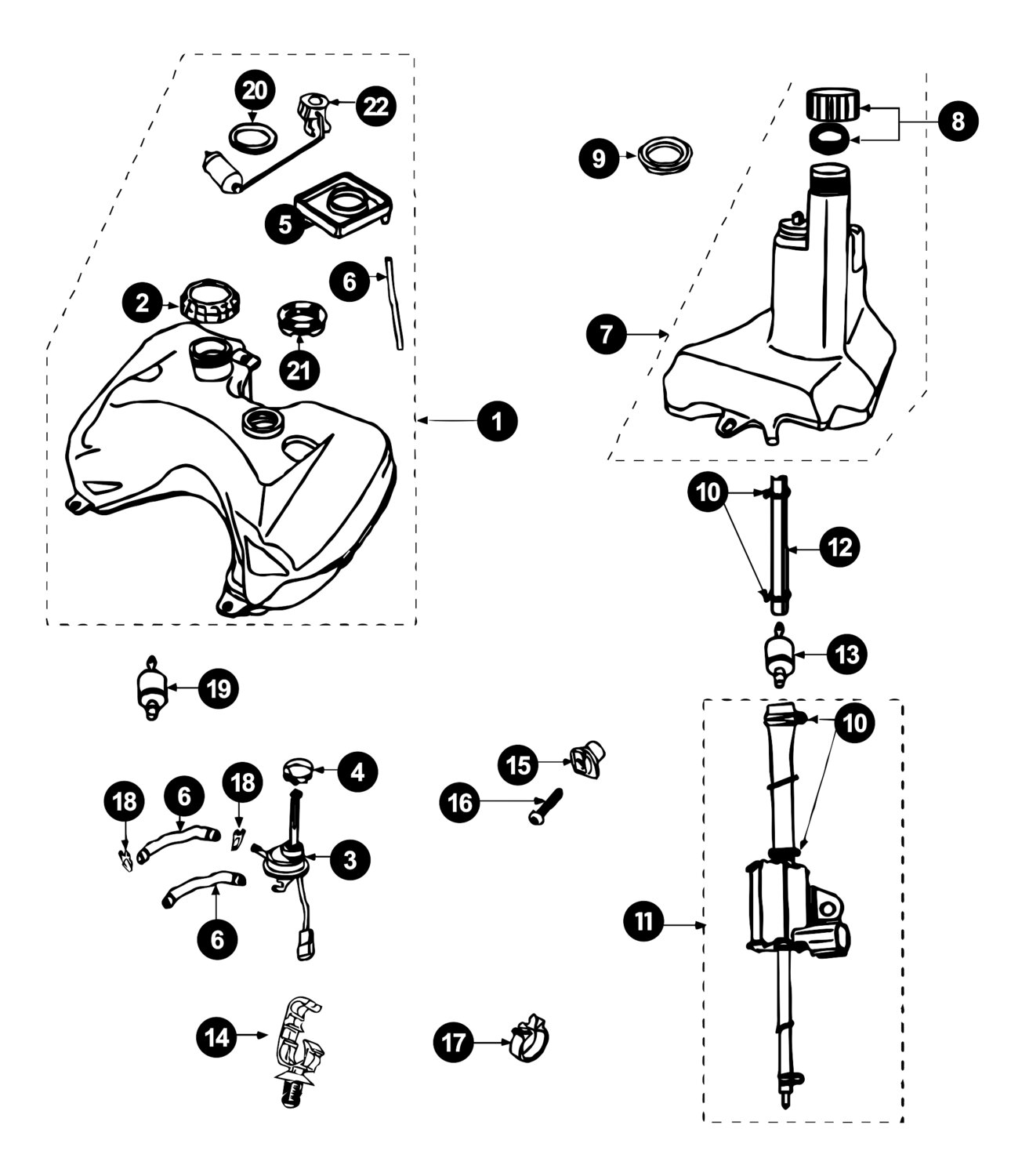 Image of Peugeot Vivacity Ersatzteile Benzintank