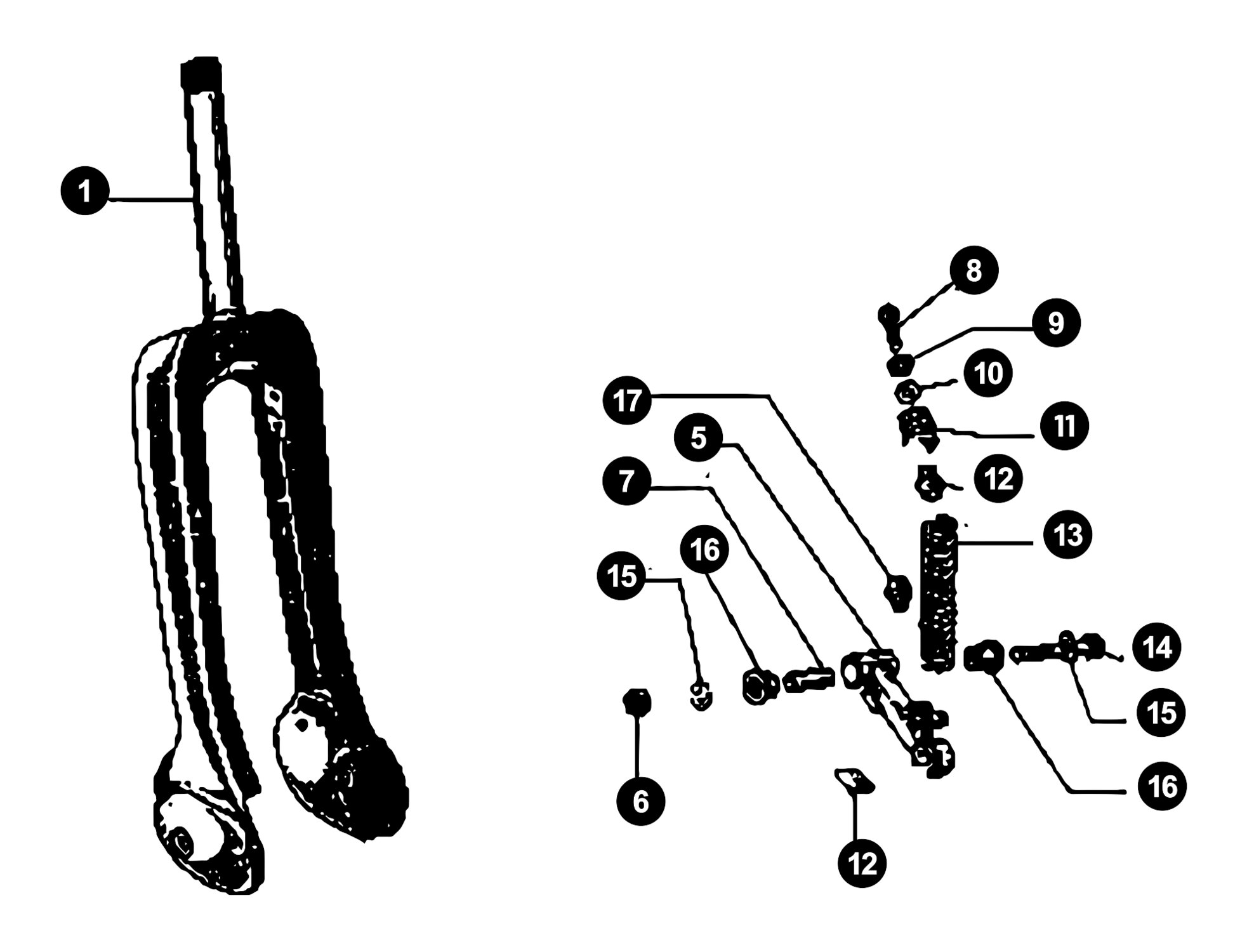 Image of Piaggio / Vespa Ciao Ersatzteile Gabel