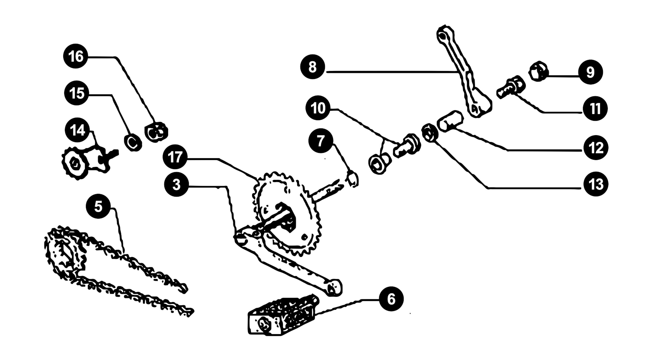 Image of Piaggio / Vespa Ciao Ersatzteile Tretkurbel