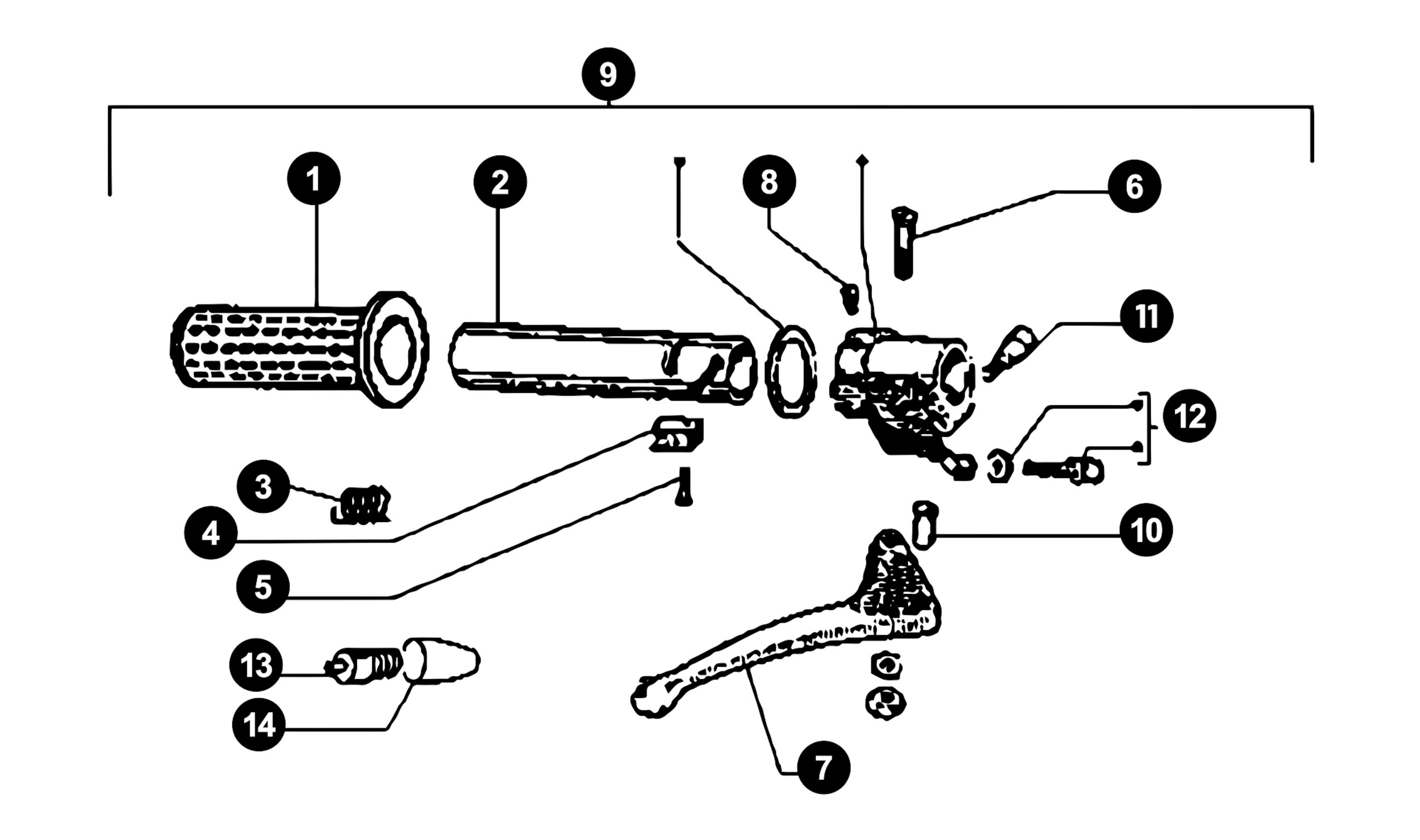 Image of Piaggio / Vespa Ciao Ersatzteile Gasgriff / Bremshebel