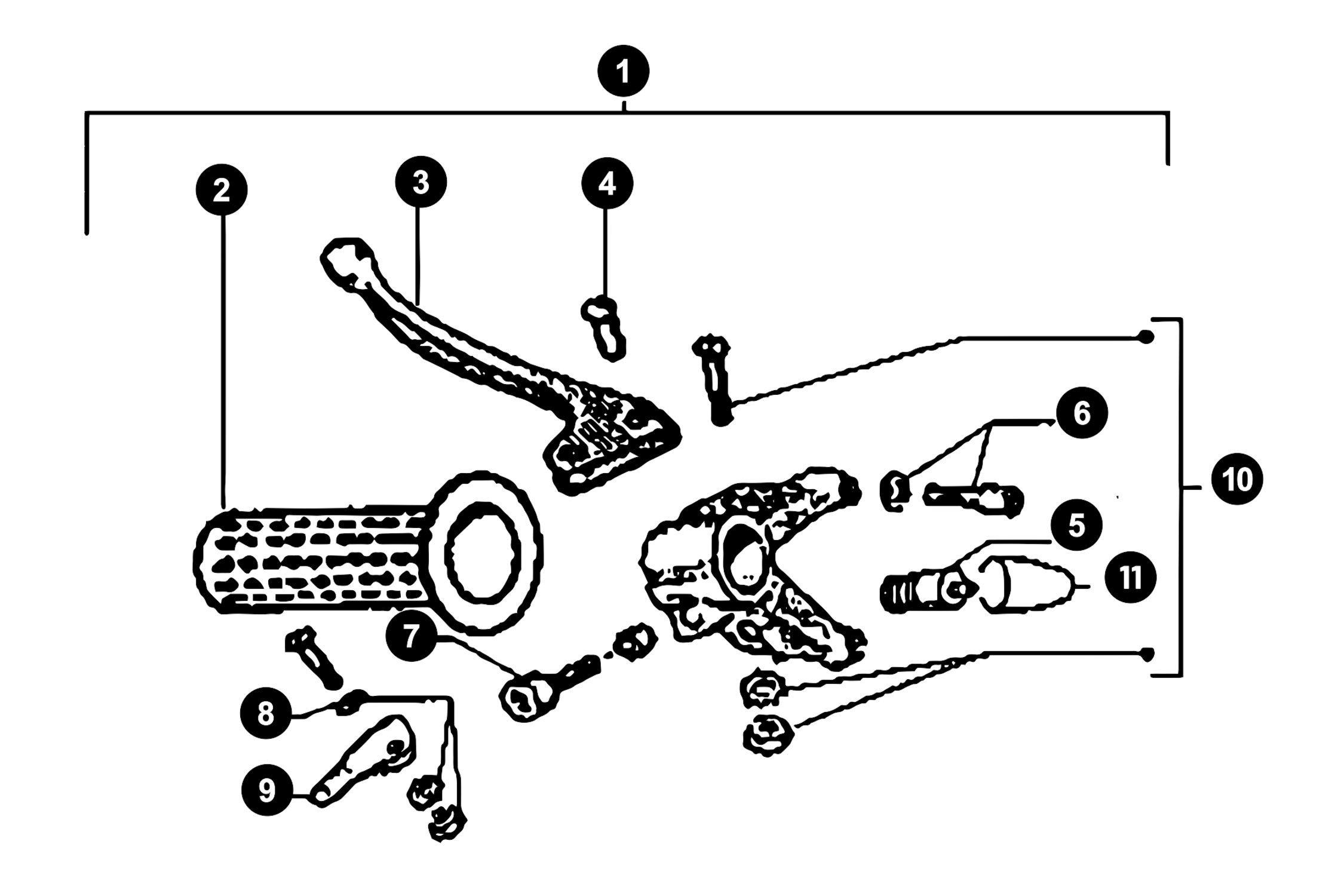 Image of Piaggio / Vespa Ciao Ersatzteile Bremshebel links