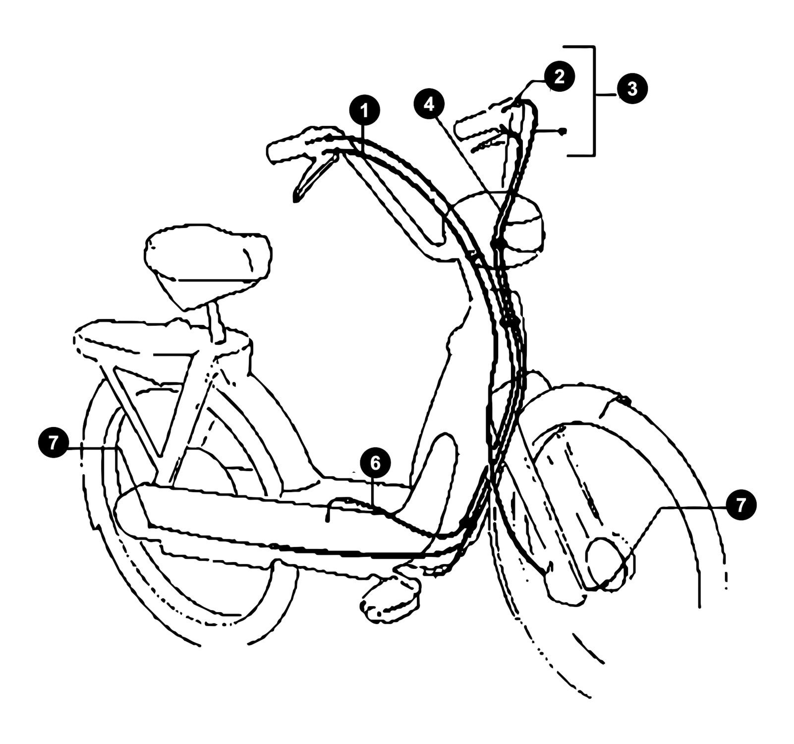 Image of Piaggio / Vespa Ciao Ersatzteile Seilzüge