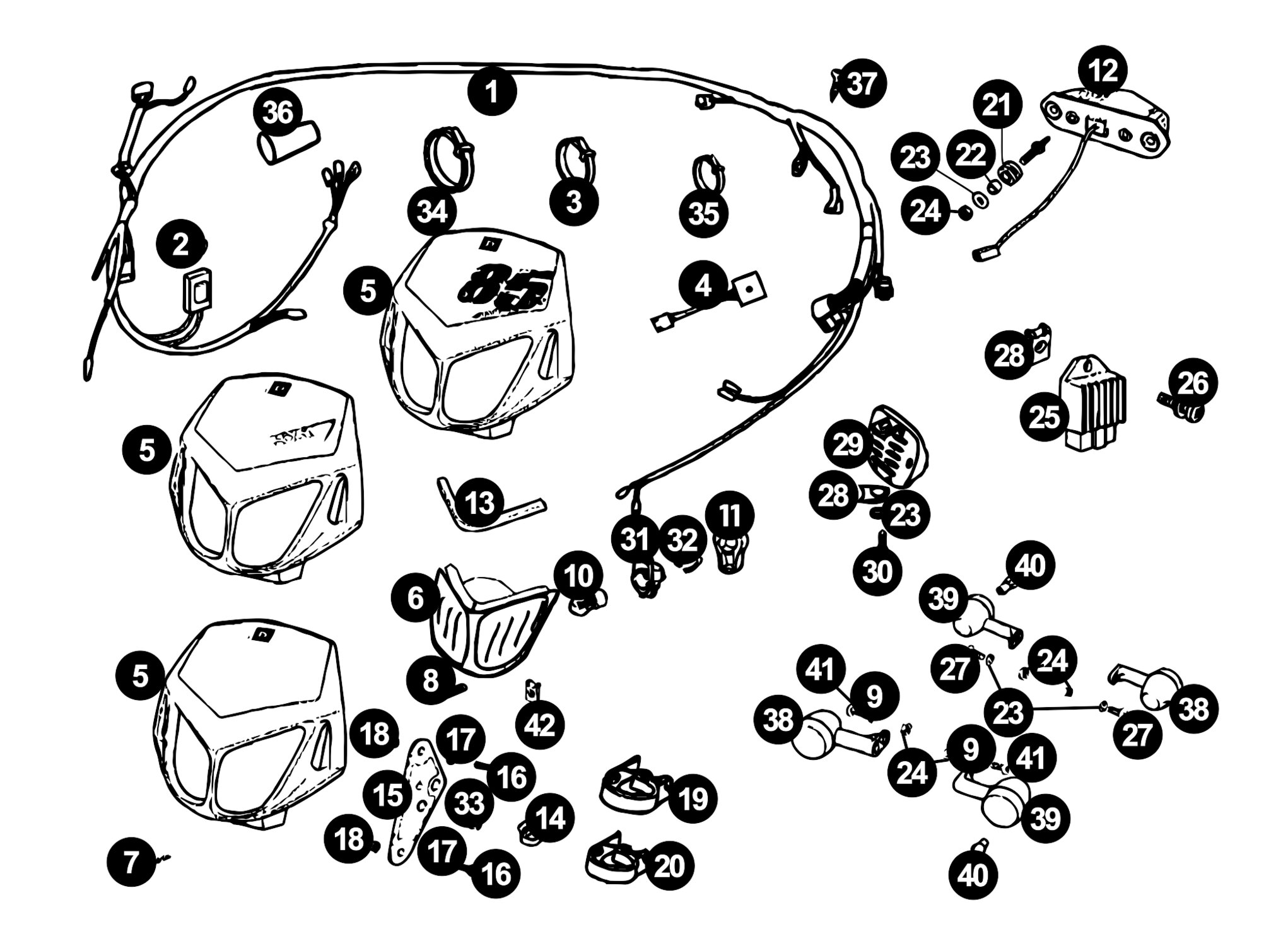 Image of Derbi Senda Ersatzteile Beleuchtung X-TREME