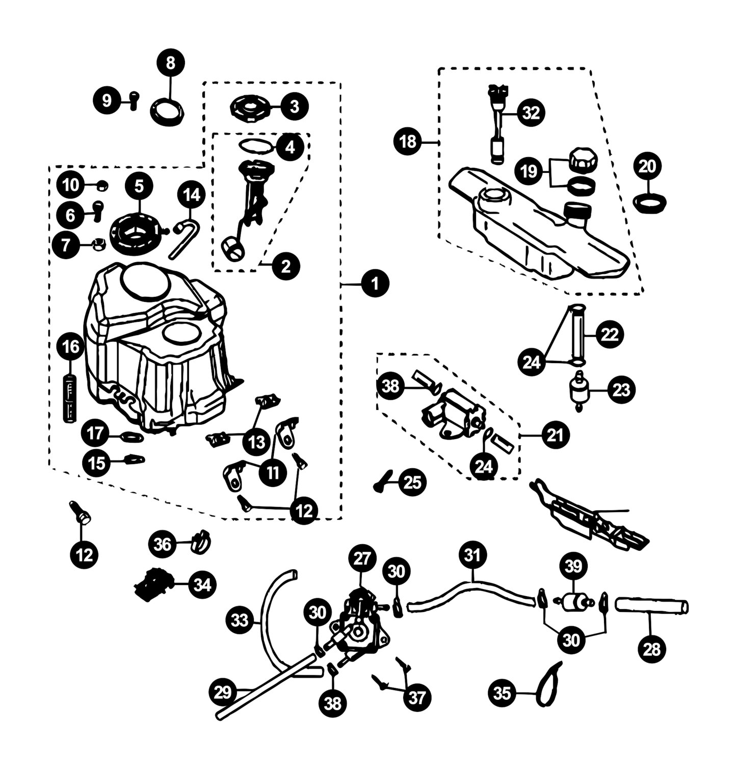 Image of Peugeot Jetforce Ersatzteile Benzintank