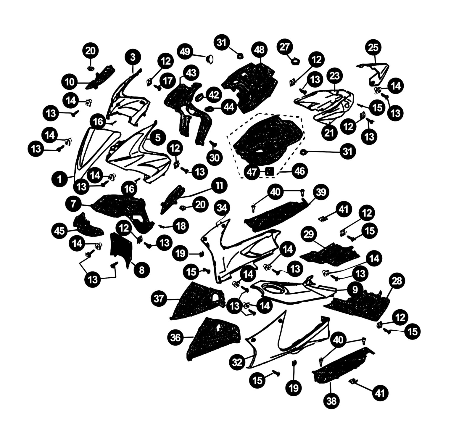 Image of Peugeot Jetforce Ersatzteile Verkleidung