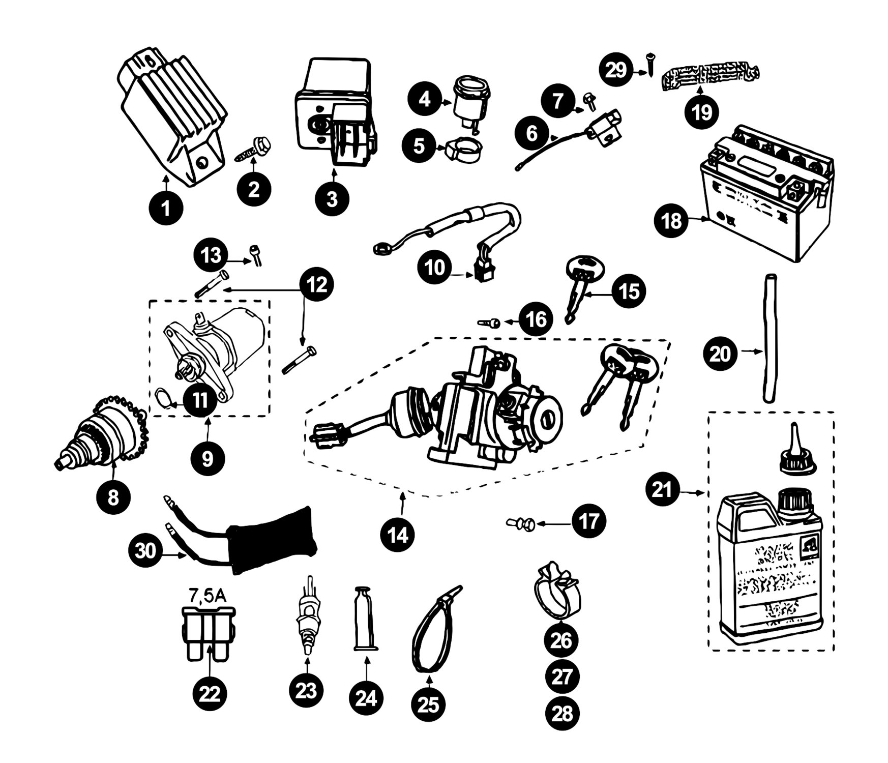 Image of Peugeot Kisbee 4T Ersatzteile Elektrik