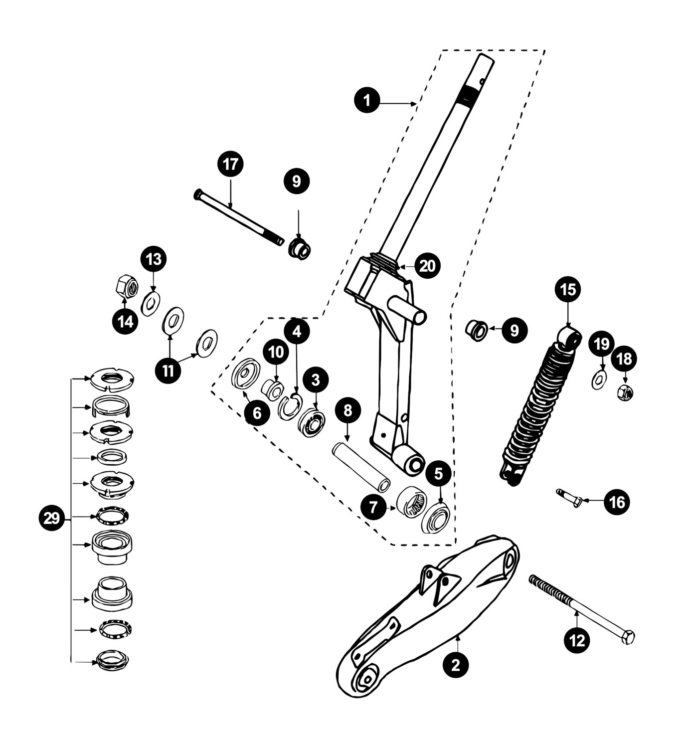 Image of Peugeot Speedfight 2 Ersatzteile Gabel