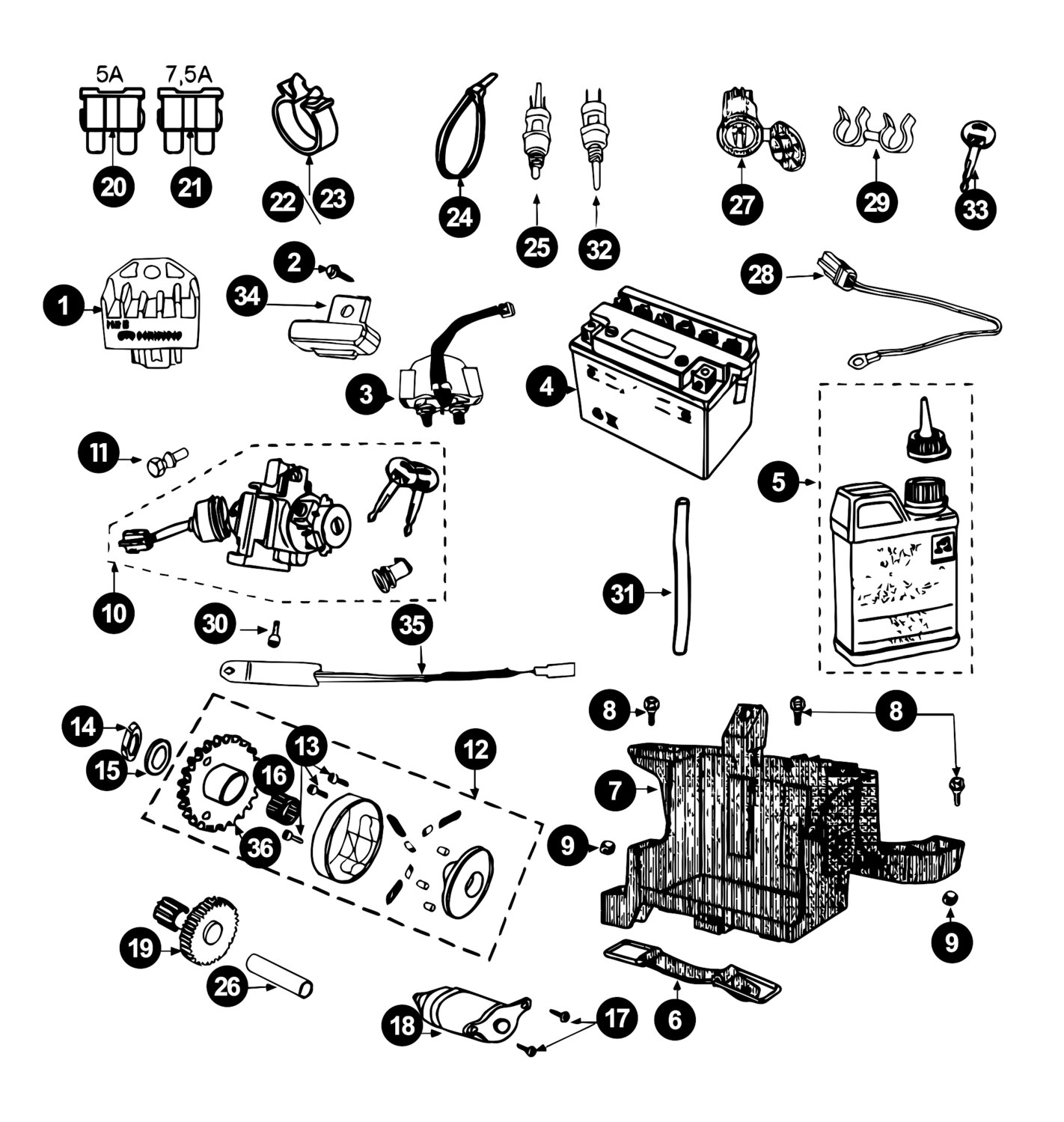Image of Peugeot Speedfight 3 Ersatzteile Elektrik 4-Takt 1
