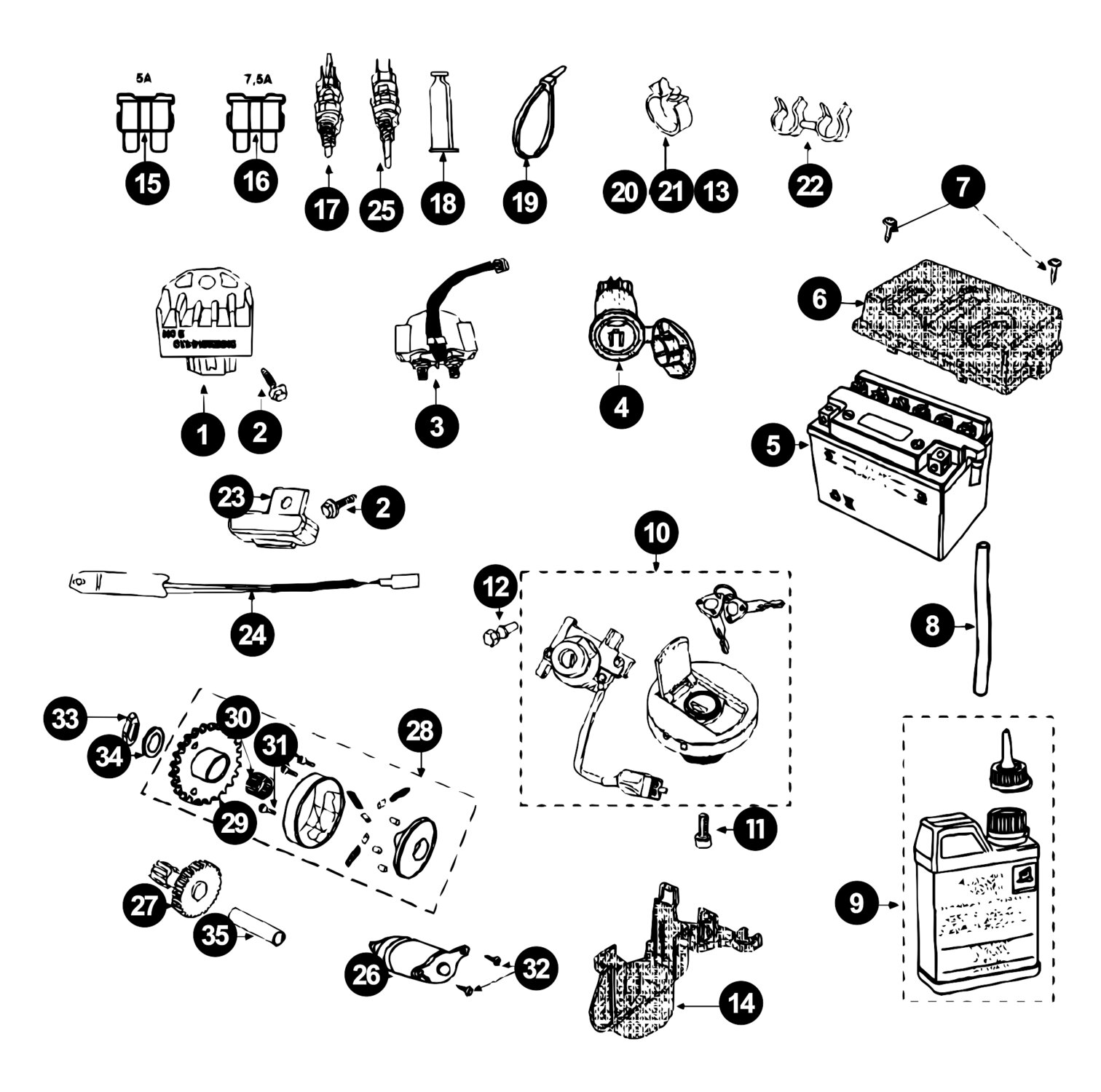 Image of Peugeot Speedfight 3 Ersatzteile Elektrik 4-Takt 2