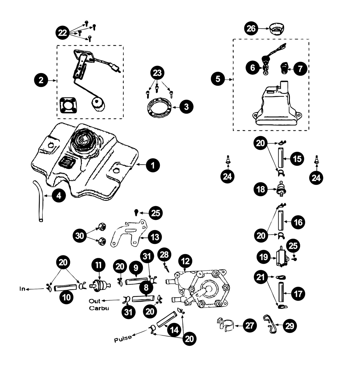 Image of Peugeot Speedfight 3 Ersatzteile Benzintank / Öltank