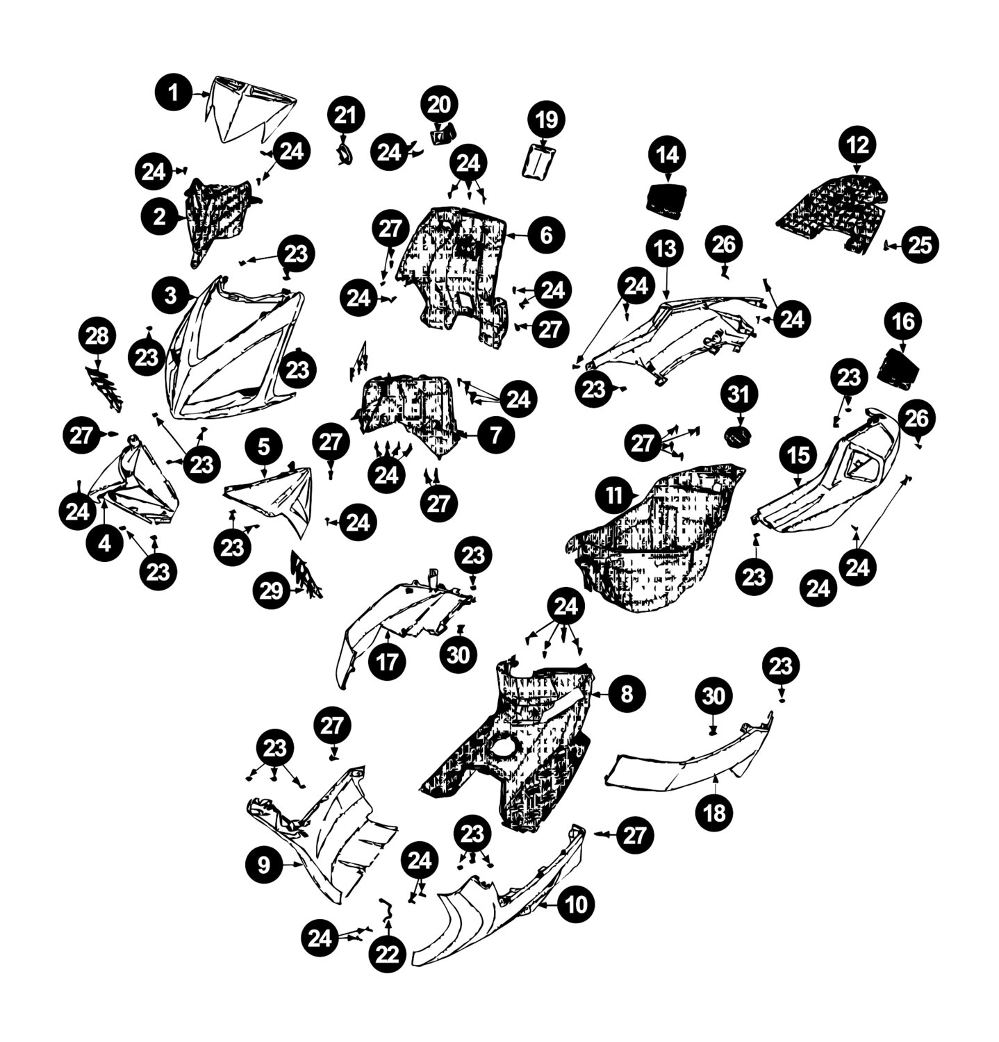 Image of Peugeot Speedfight 3 Ersatzteile Verkleidung