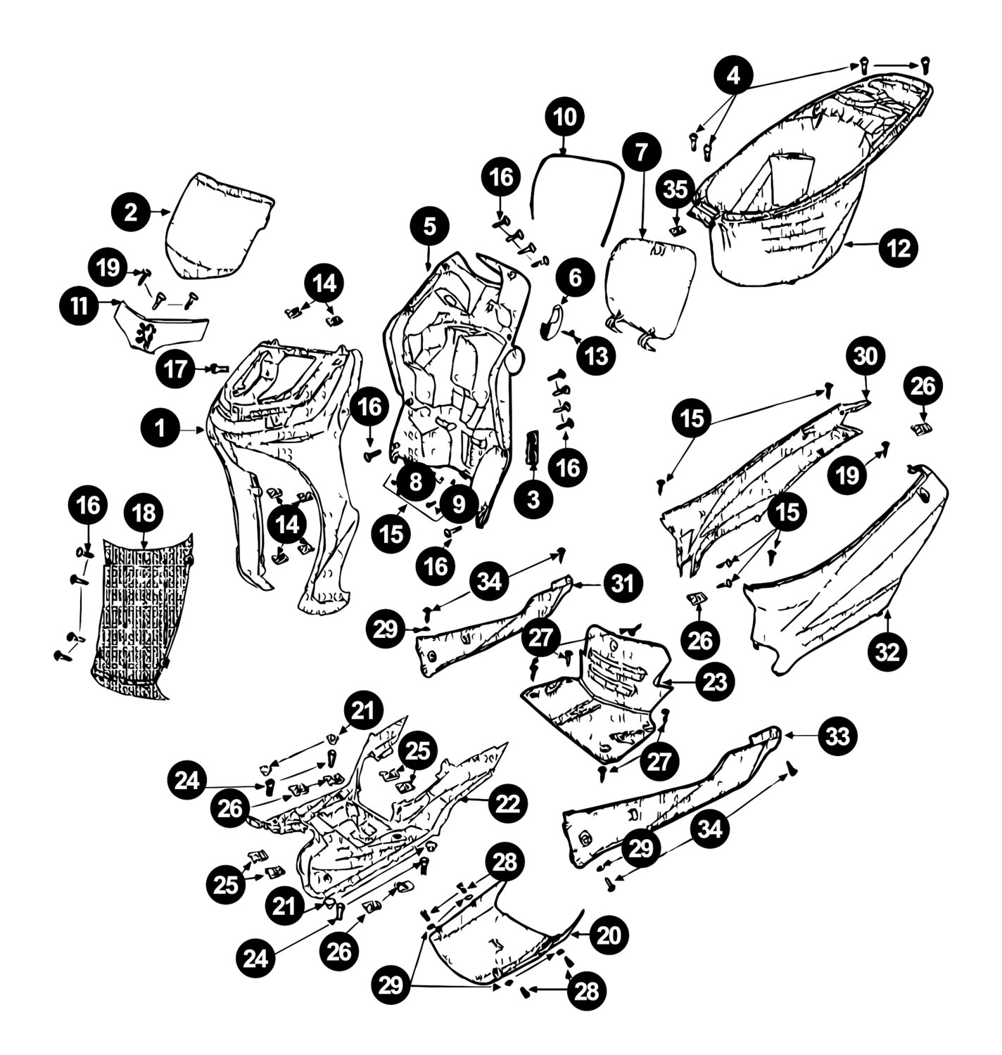 Image of Peugeot Tweet 4T Ersatzteile Verkleidung