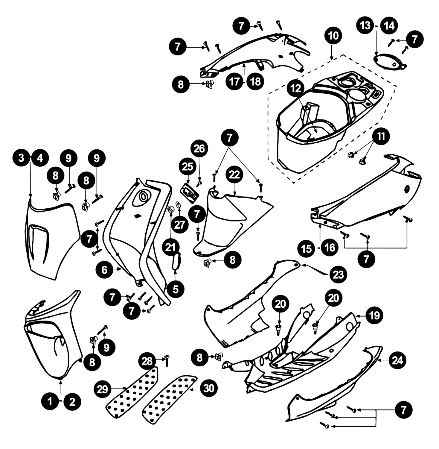Image of Peugeot Vivacity Ersatzteile Verkleidung