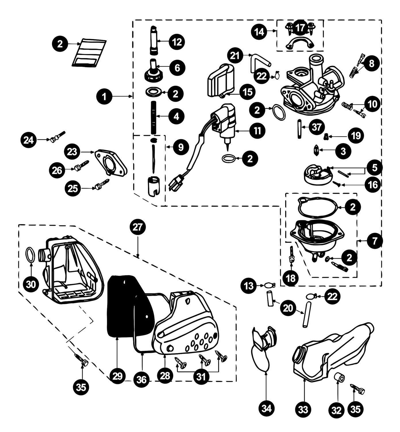 Image of Peugeot Vivacity Ersatzteile Vergaser / Luftfilter
