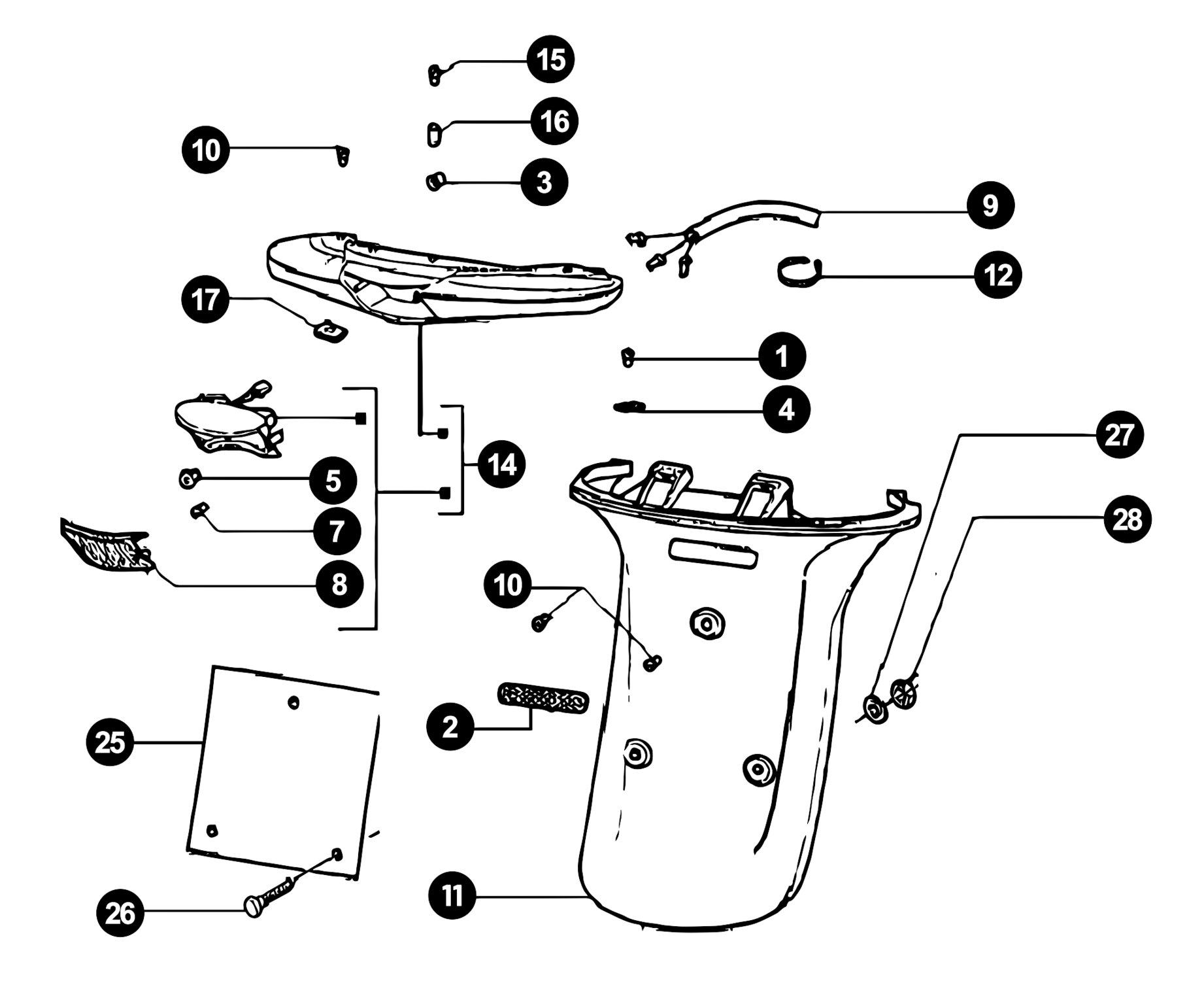 Image of Piaggio Zip 2 Ersatzteile Rücklicht