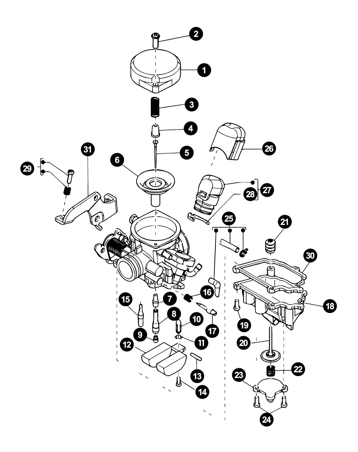 Image of Piaggio Zip 2 Ersatzteile Vergaserteile 4-Takt