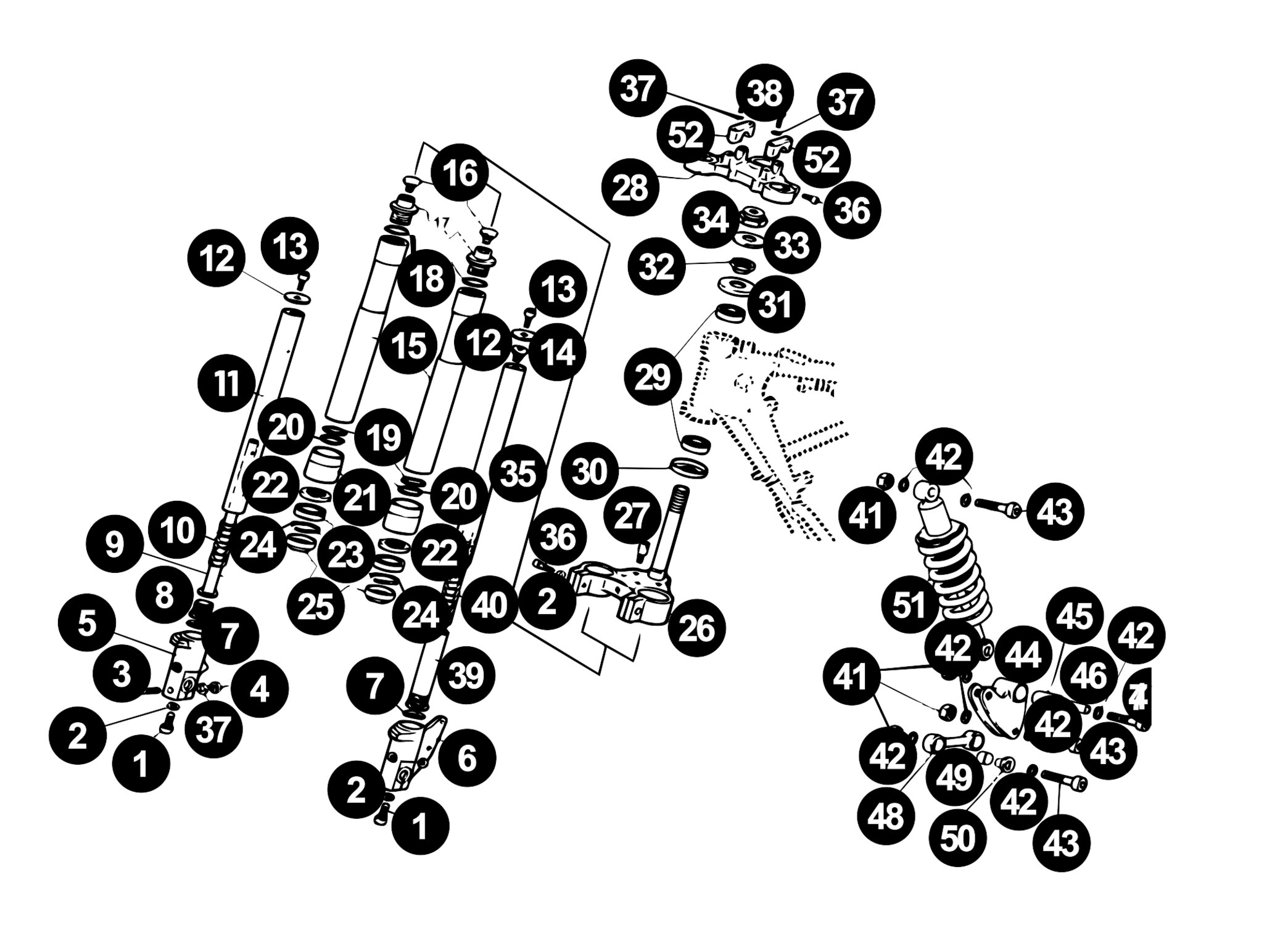 Image of Rieju MRT Ersatzteile Gabel / Stossdämpfer