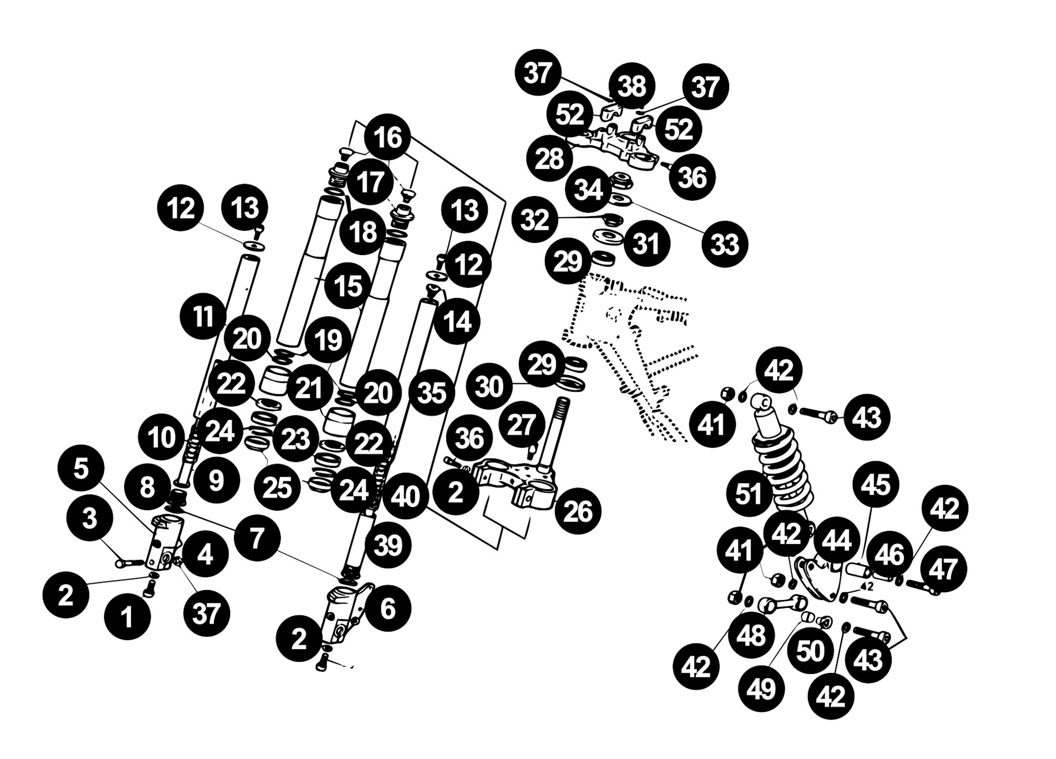 Image of Rieju MRT Ersatzteile Gabel / Stossdämpfer Limited