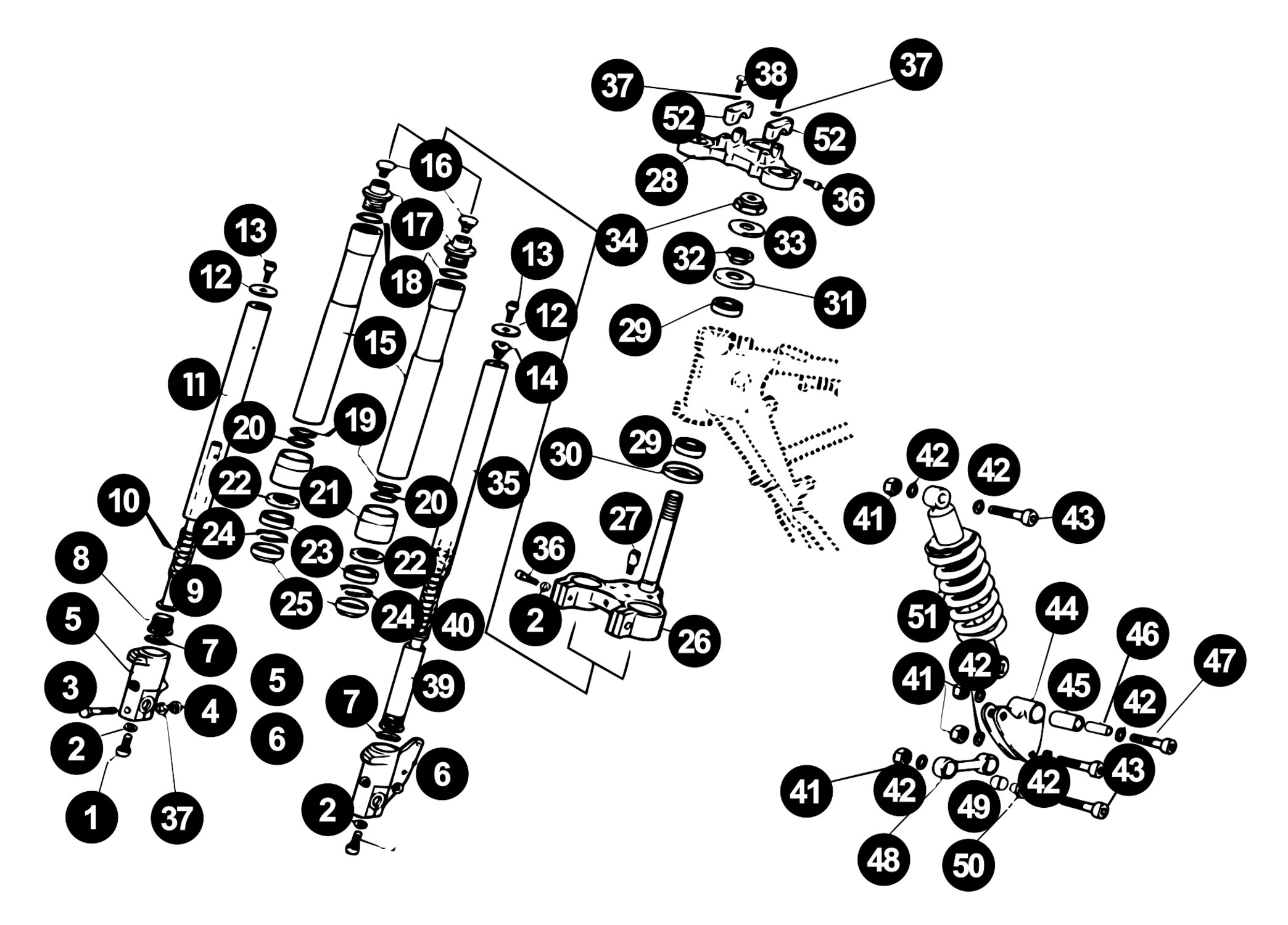 Image of Rieju MRT Ersatzteile Gabel / Stossdämpfer Euro 4