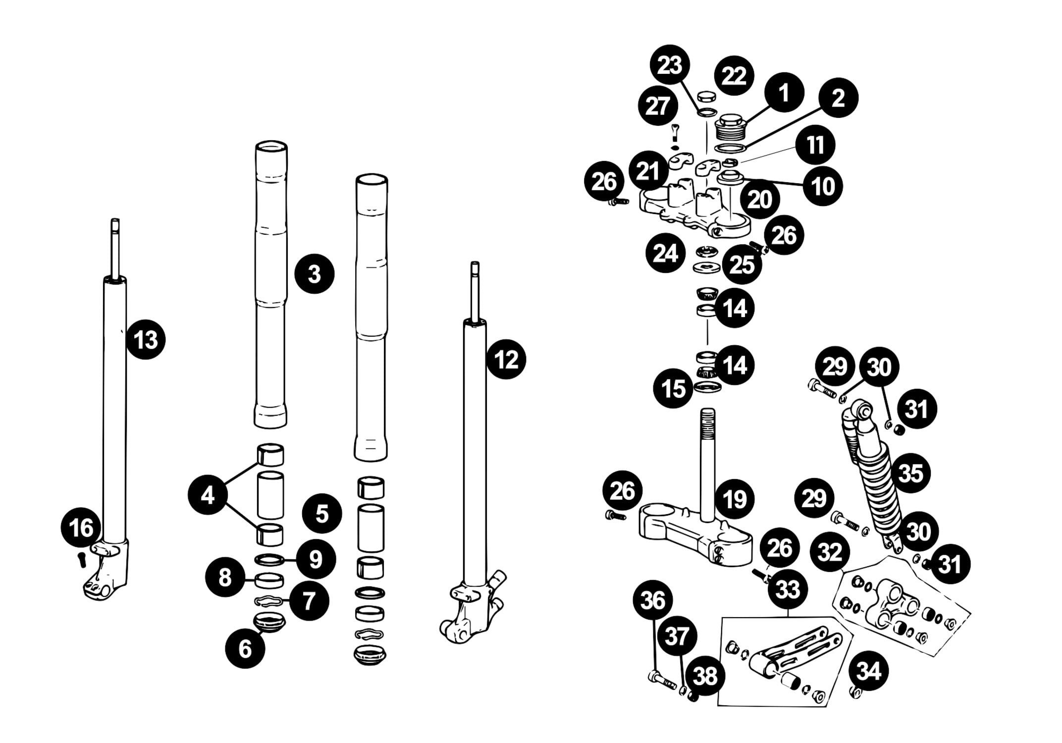 Image of Rieju MRT Ersatzteile Gabel / Stossdämpfer PRO Euro 4