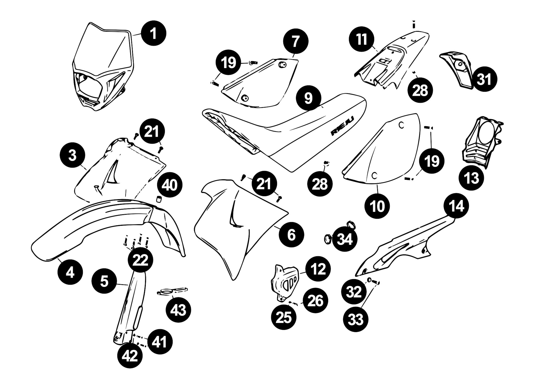 Image of Rieju RR Ersatzteile Verkleidung