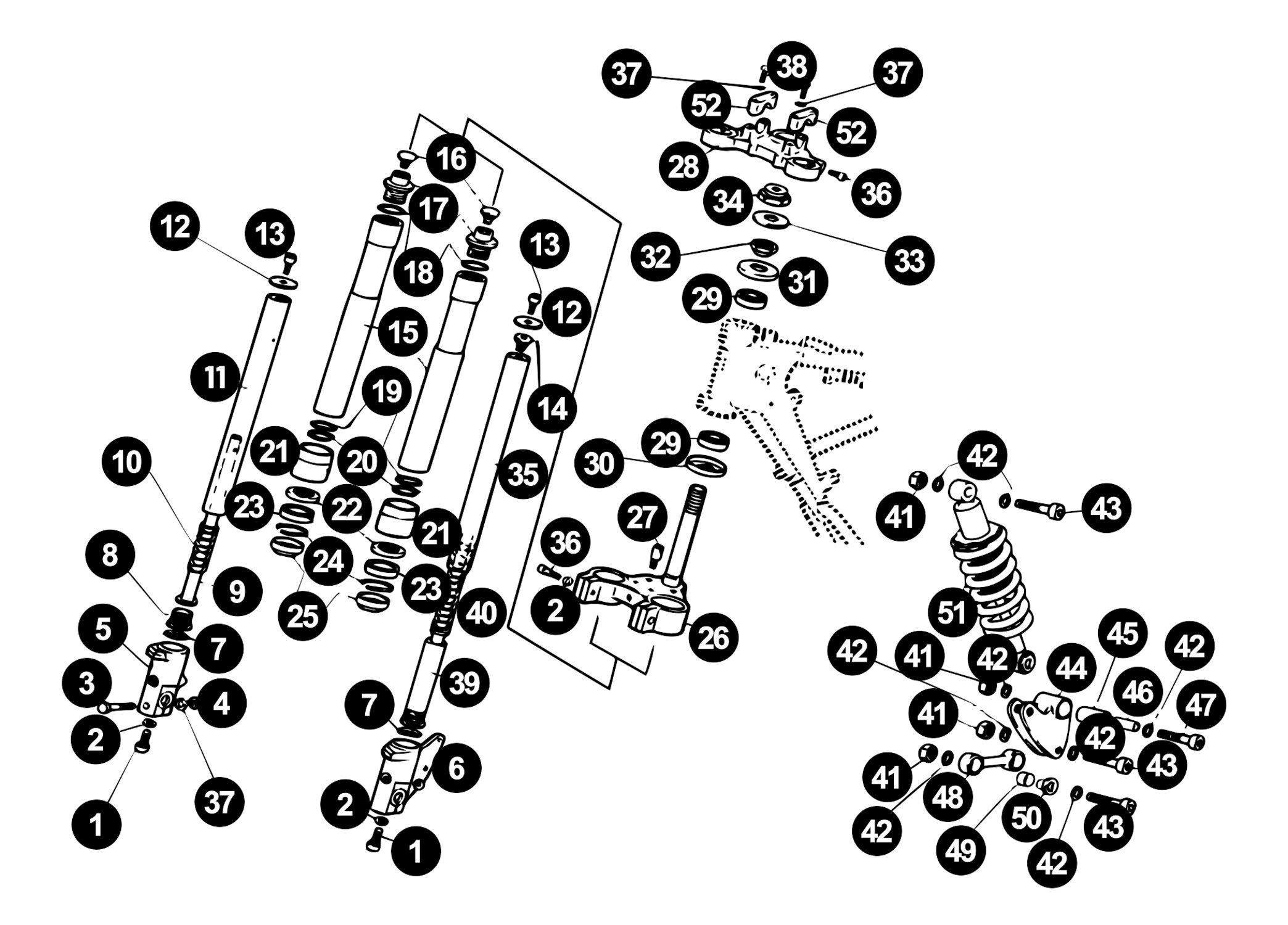 Image of Rieju RR Ersatzteile Gabel / Stossdämpfer