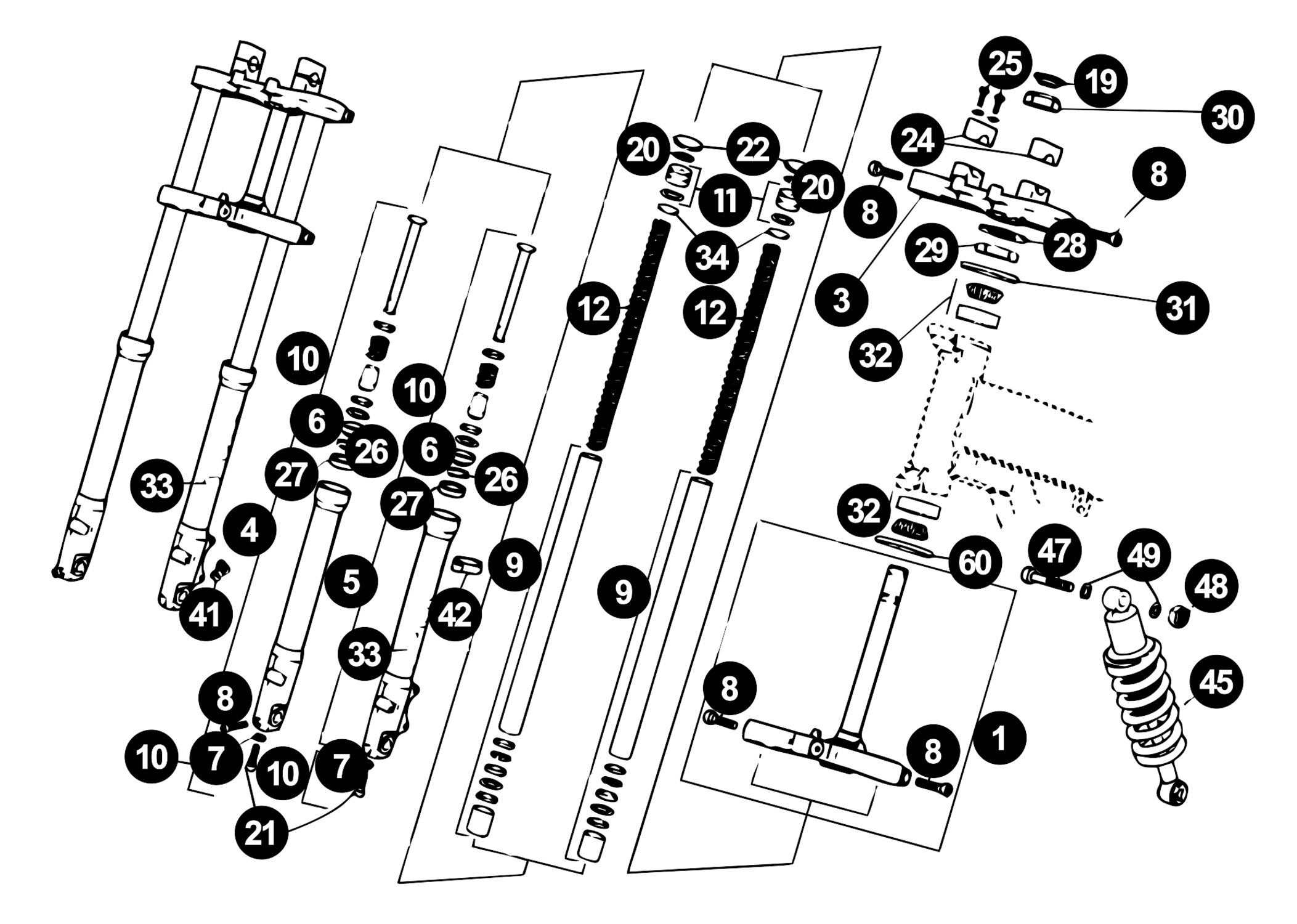 Image of Rieju RRX Ersatzteile Gabel / Stossdämpfer 1