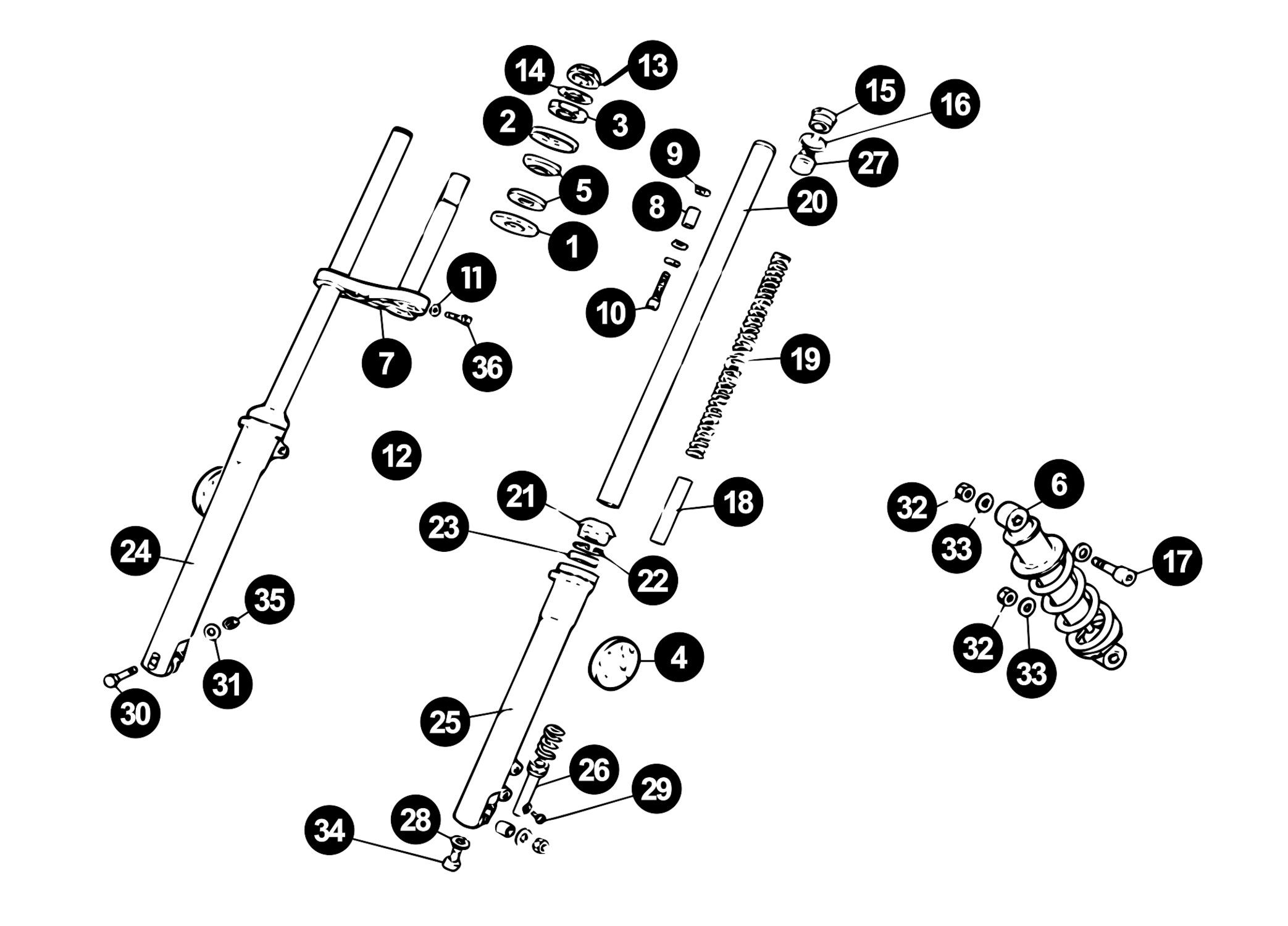 Image of Rieju RS1 Ersatzteile Gabel / Stossdämpfer