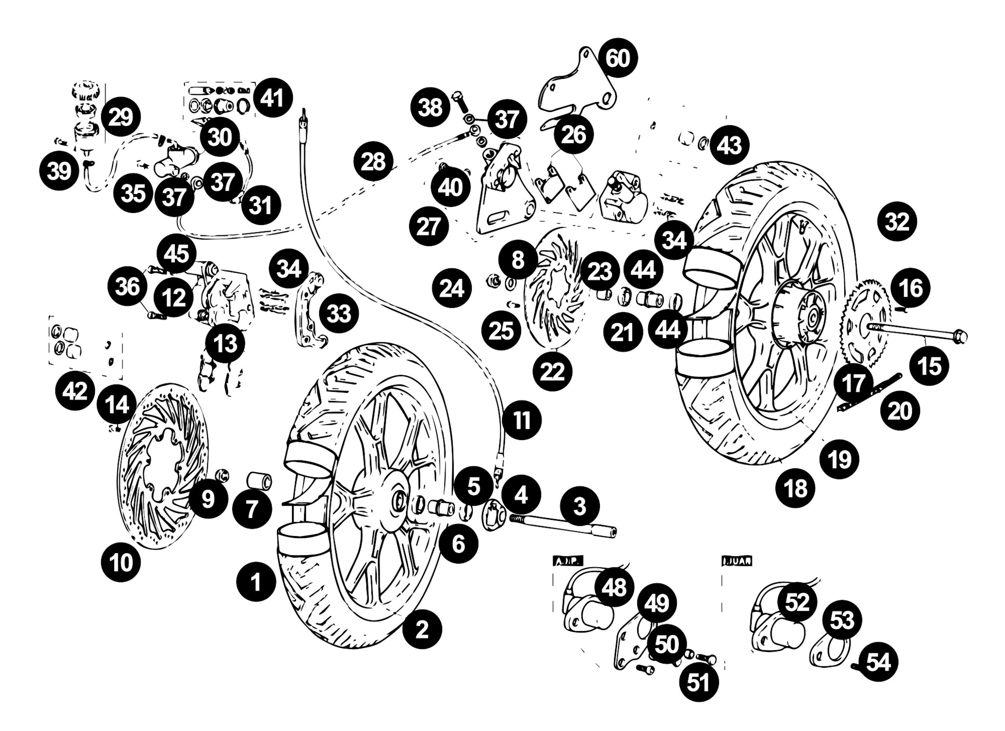 Image of Rieju RS2 Ersatzteile Räder / Bremse / Kette