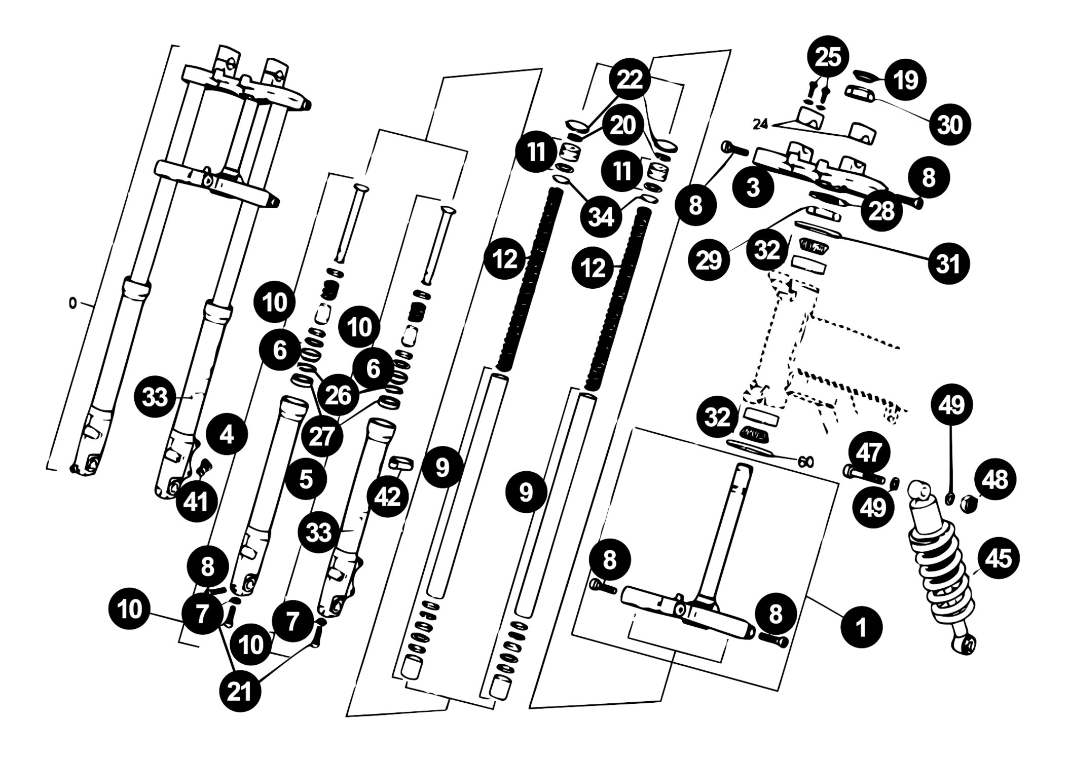 Image of Rieju Spike Ersatzteile Gabel / Stossdämpfer 1