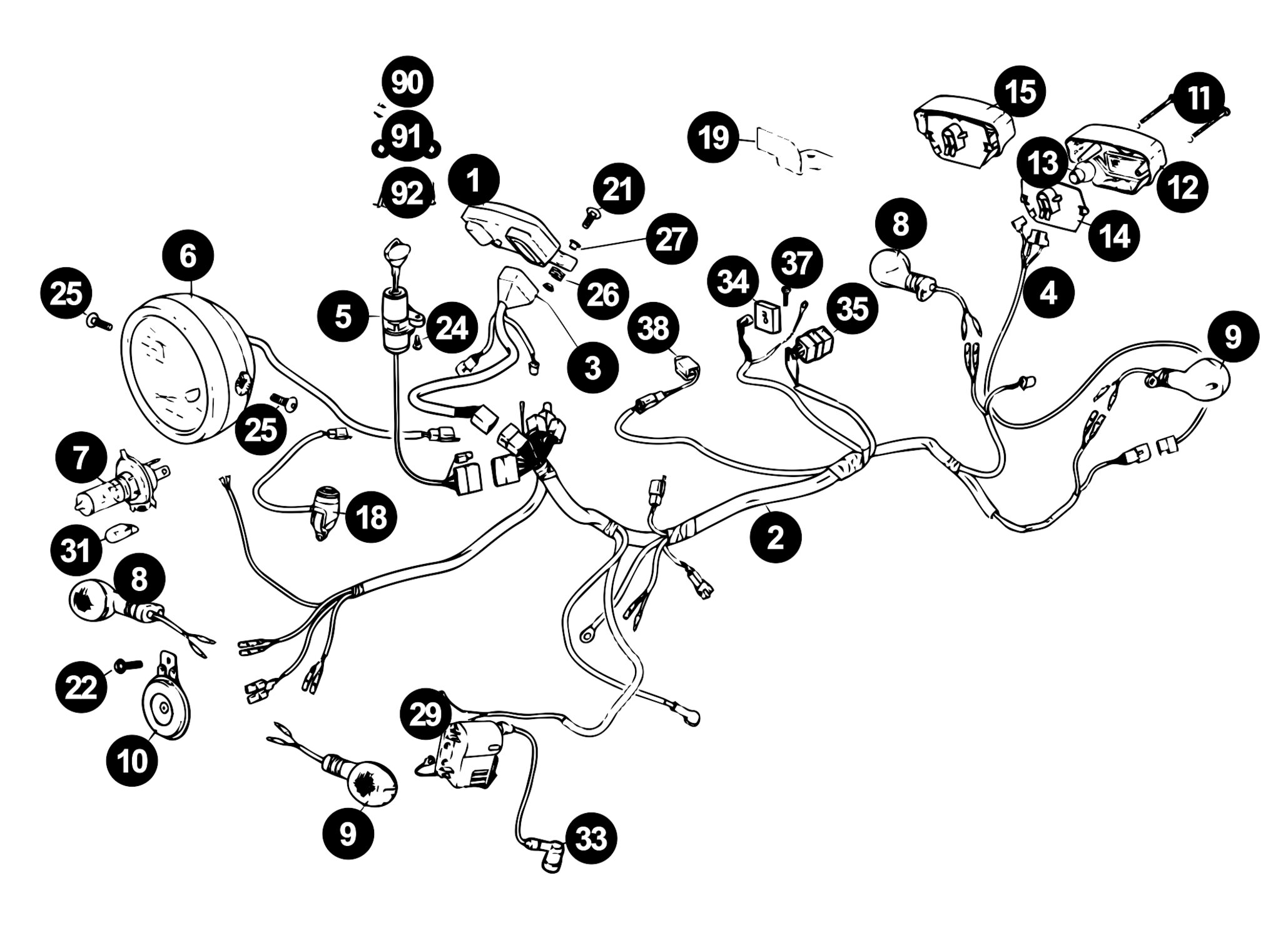 Image of Rieju Tango Ersatzteile Elektrik / Beleuchtung