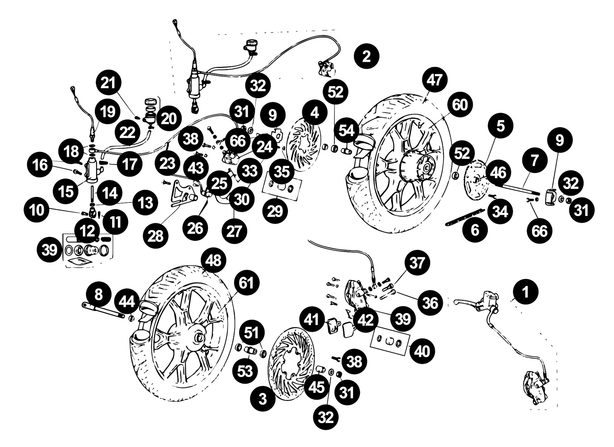 Image of Rieju Tango Ersatzteile Gussräder / Bremse / Kette