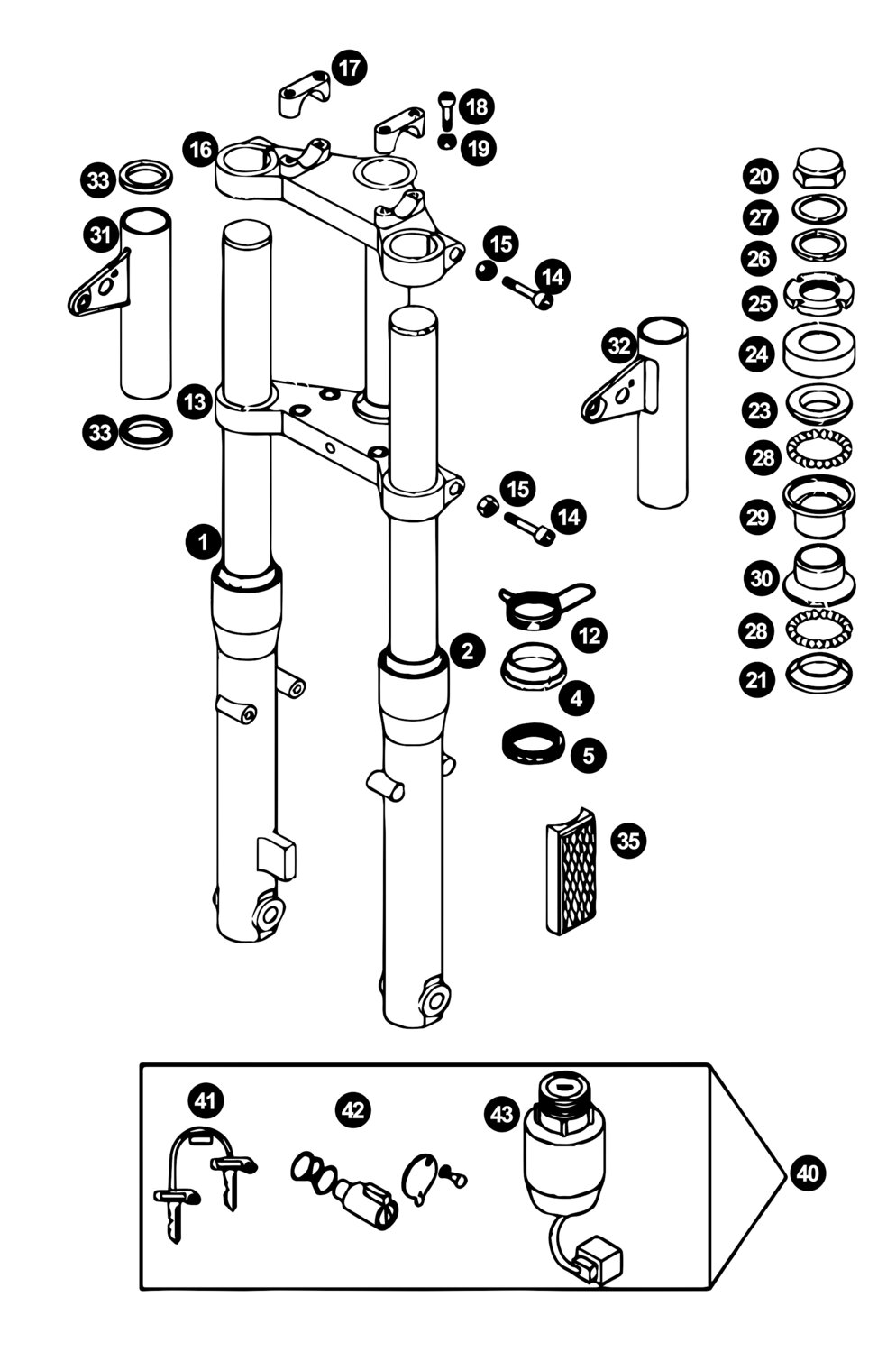 Image of Tomos Flexer Ersatzteile Gabel