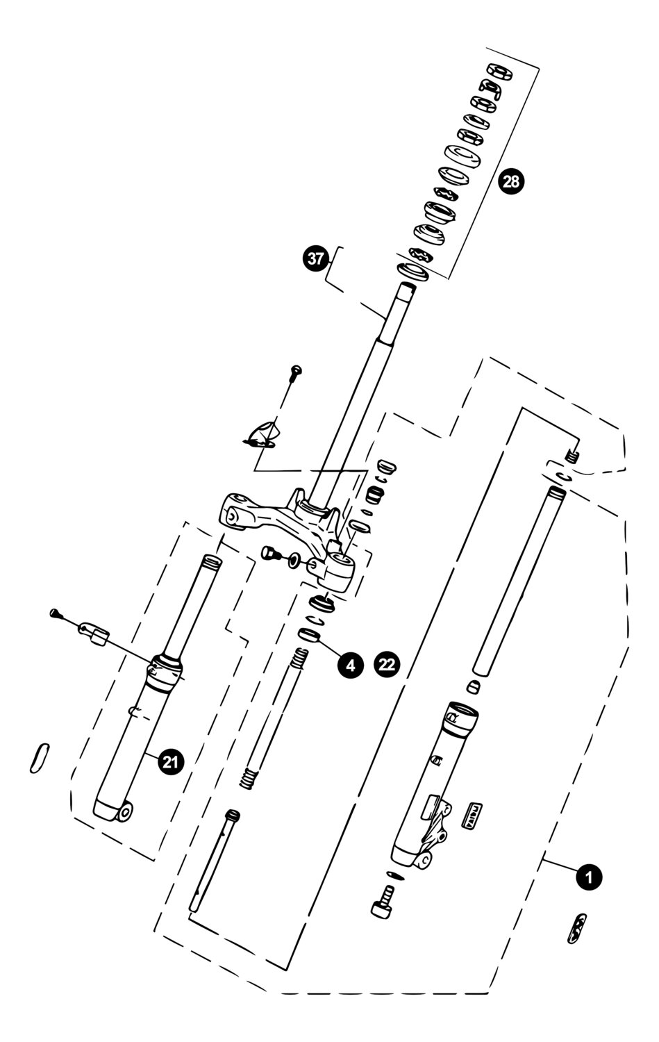 Image of Yamaha Jog Ersatzteile Gabel