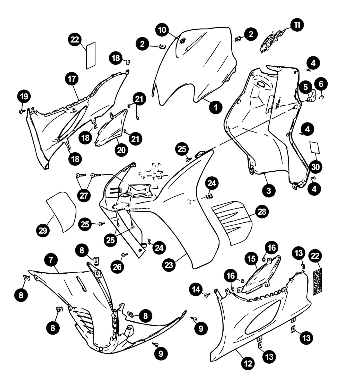 Image of Yamaha Jog Ersatzteile Frontverkleidung / Beinschild AC