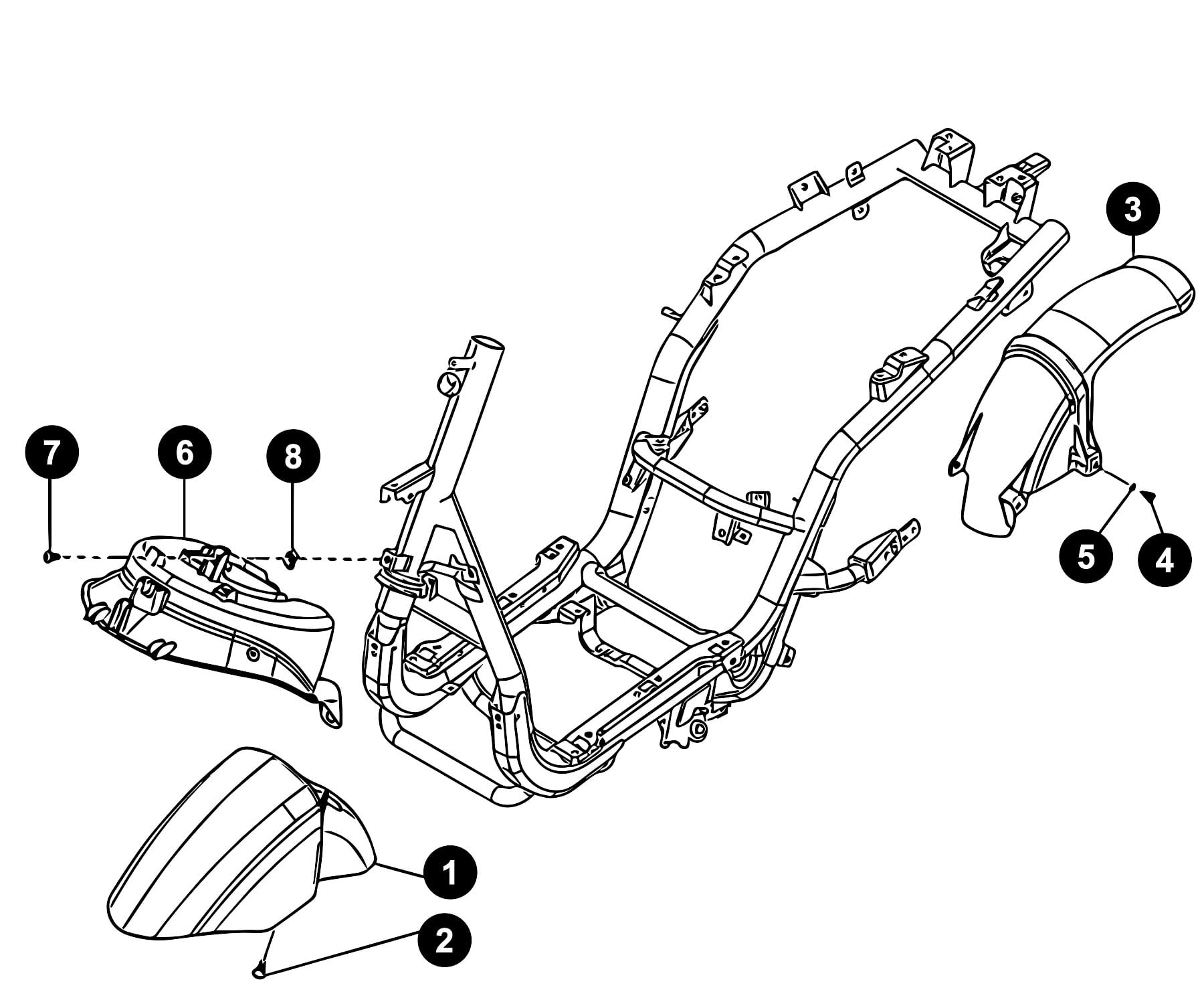 Image of Piaggio Fly '12 - '15 Ersatzteile Schutzblech