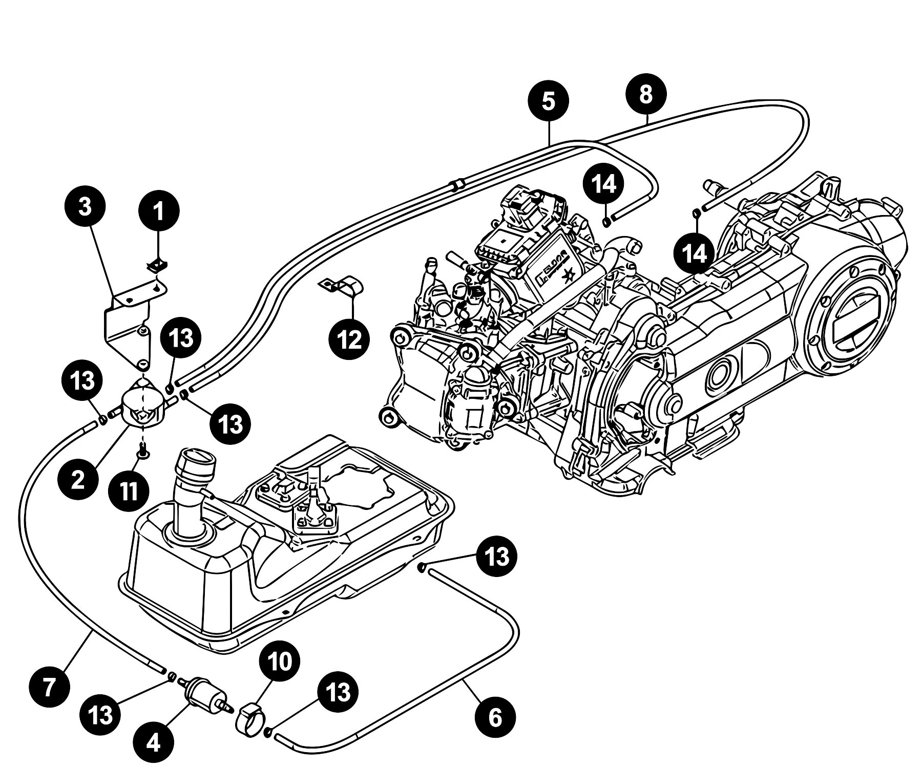 Image of Piaggio Fly '12 - '15 Ersatzteile Benzinsystem
