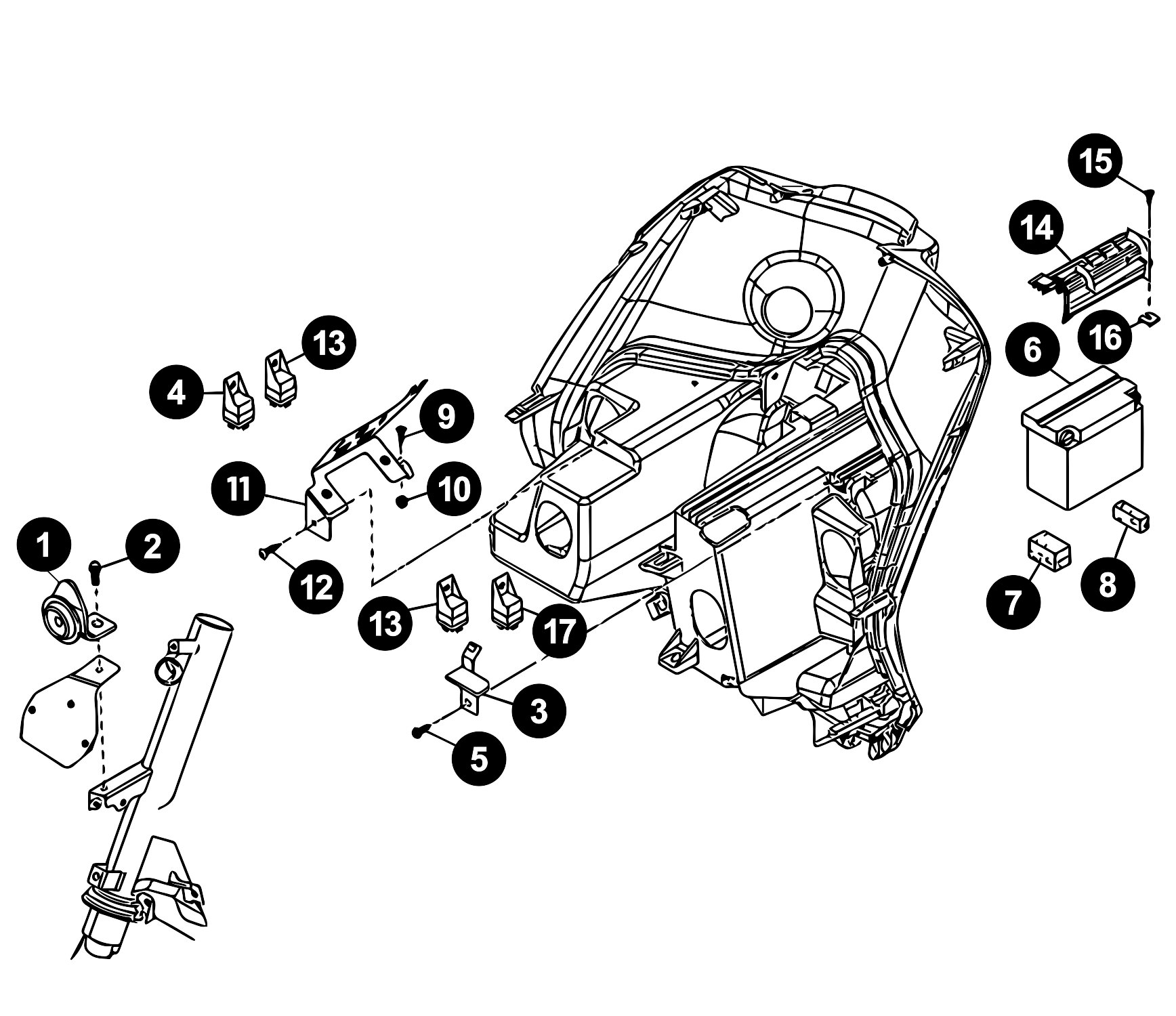 Image of Piaggio Fly '12 - '15 Ersatzteile Batterie