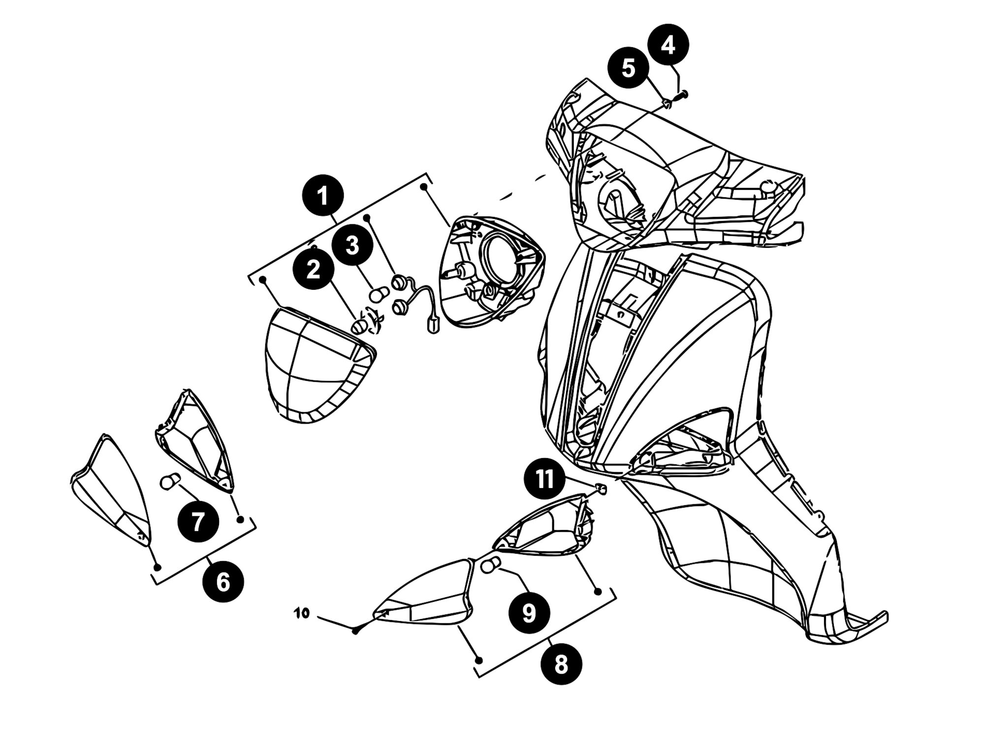 Image of Piaggio Liberty 4T '09-'16 Ersatzteile Scheinwerfer