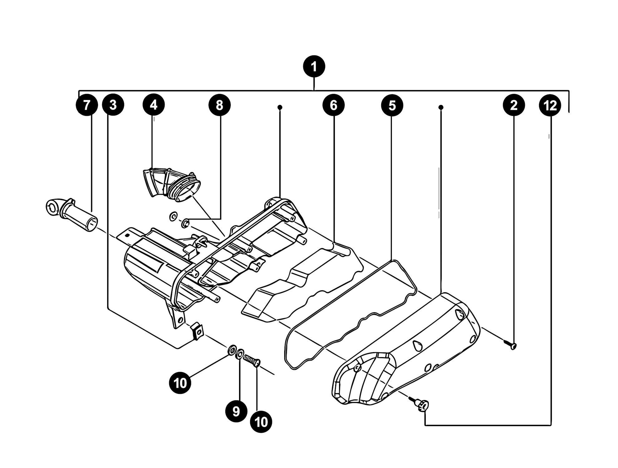 Image of Vespa LX 50 Ersatzteile Luftfilter 2-Takt