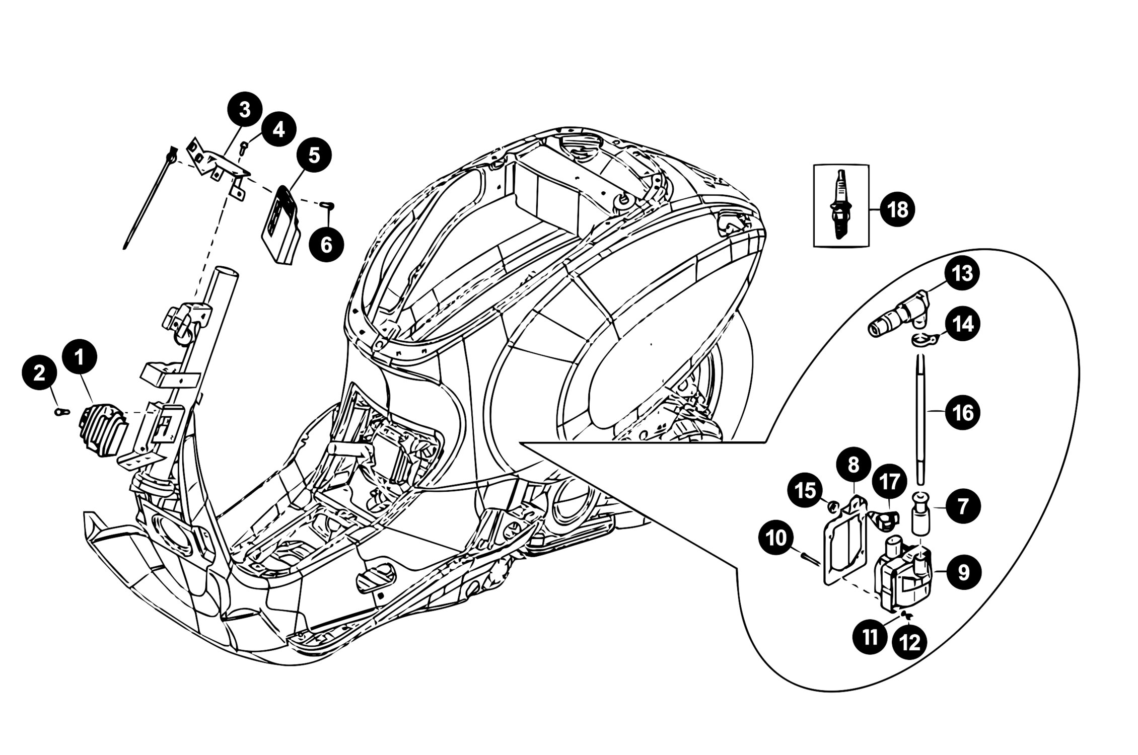 Image of Vespa Primavera 50 Ersatzteile Spannungsregler / CDI 4-Takt