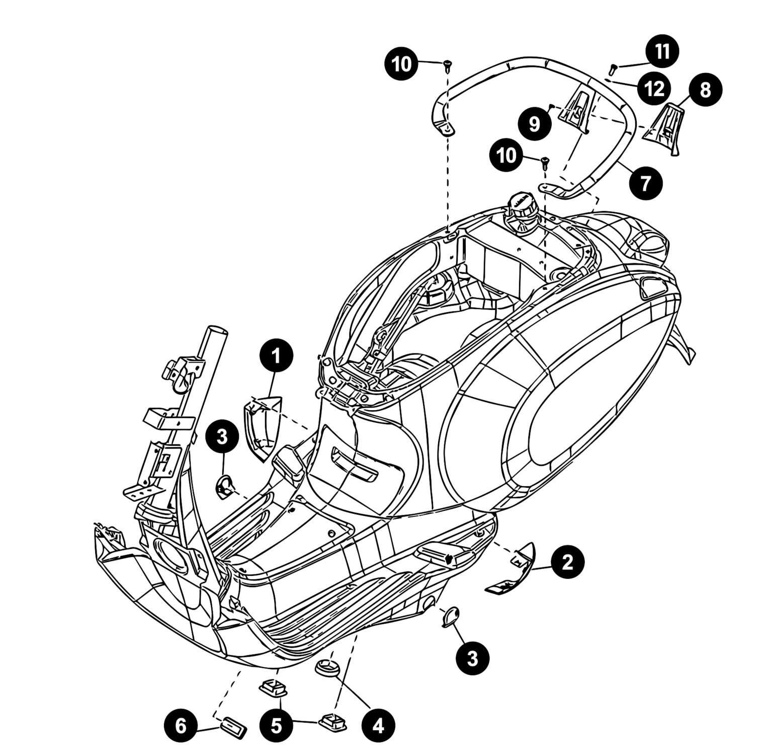 Image of Vespa Primavera 50 Ersatzteile Soziusgriff