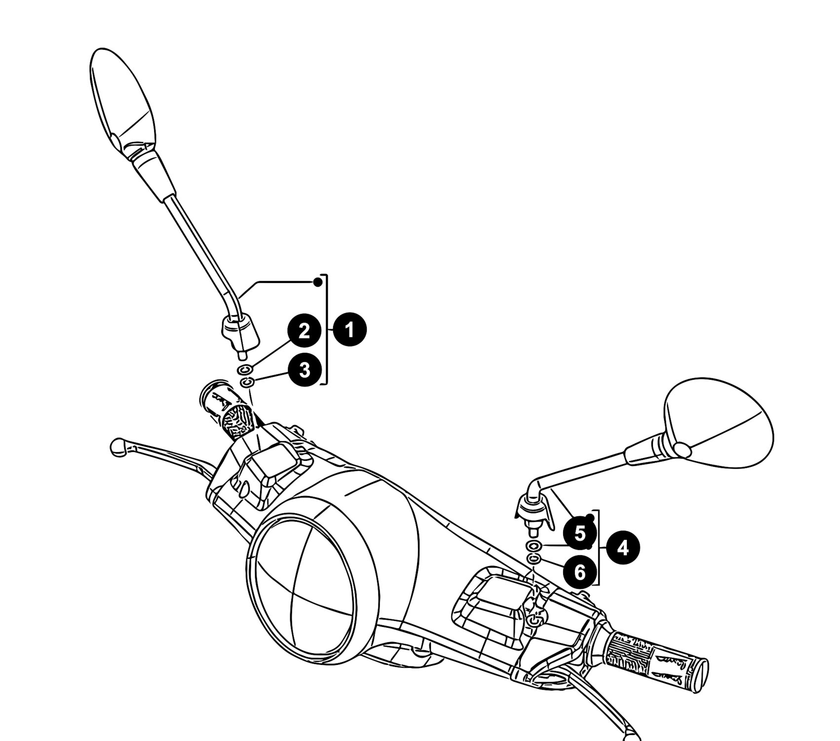 Image of Vespa Primavera 50 Ersatzteile Spiegel