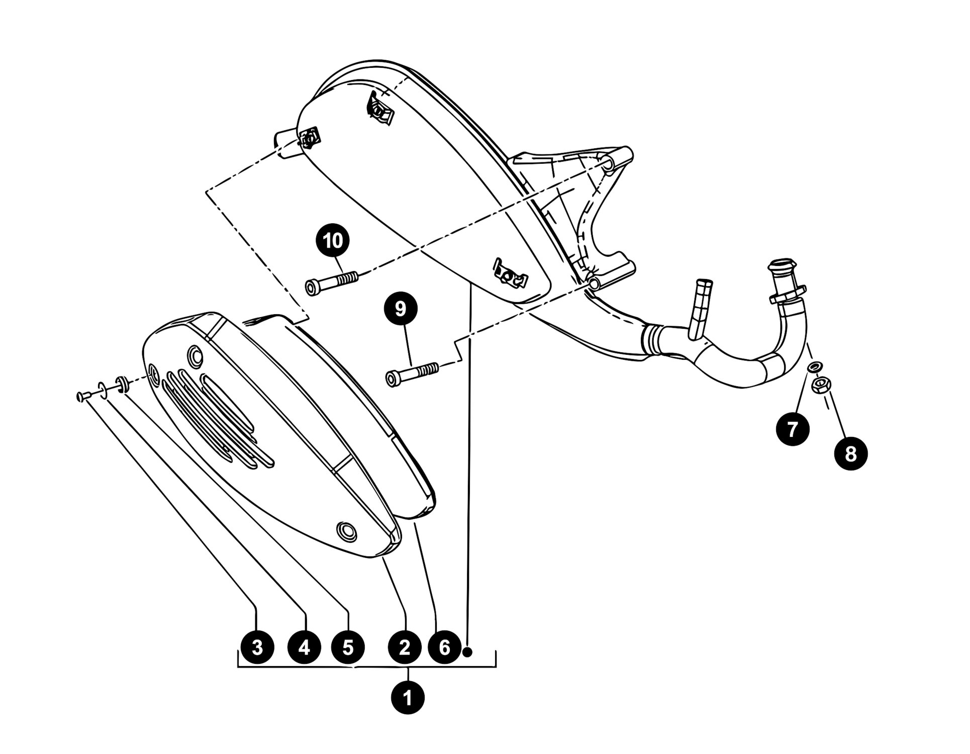Image of Vespa Primavera 50 Ersatzteile Auspuff 2-Takt